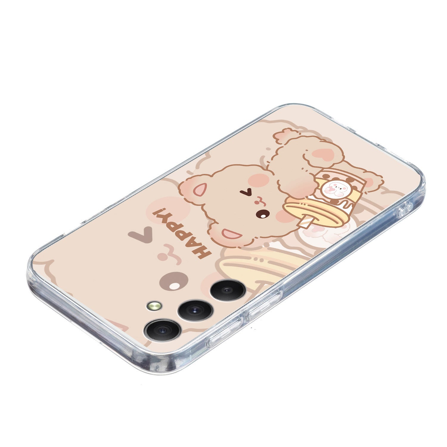 For Samsung Galaxy A16 5G / A16 4G Case Pattern Printing Soft TPU Back Phone Cover - Bear