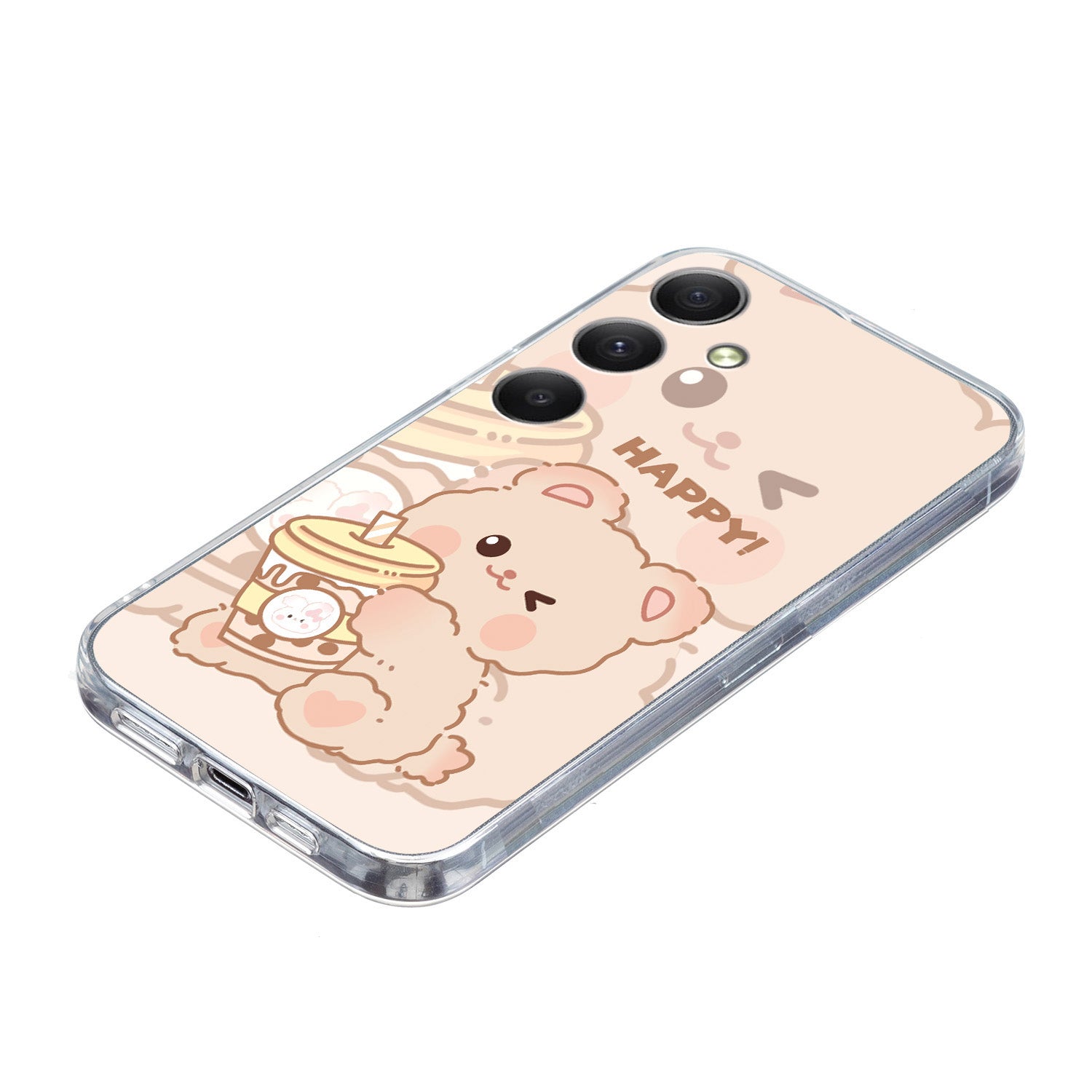 For Samsung Galaxy A16 5G / A16 4G Case Pattern Printing Soft TPU Back Phone Cover - Bear