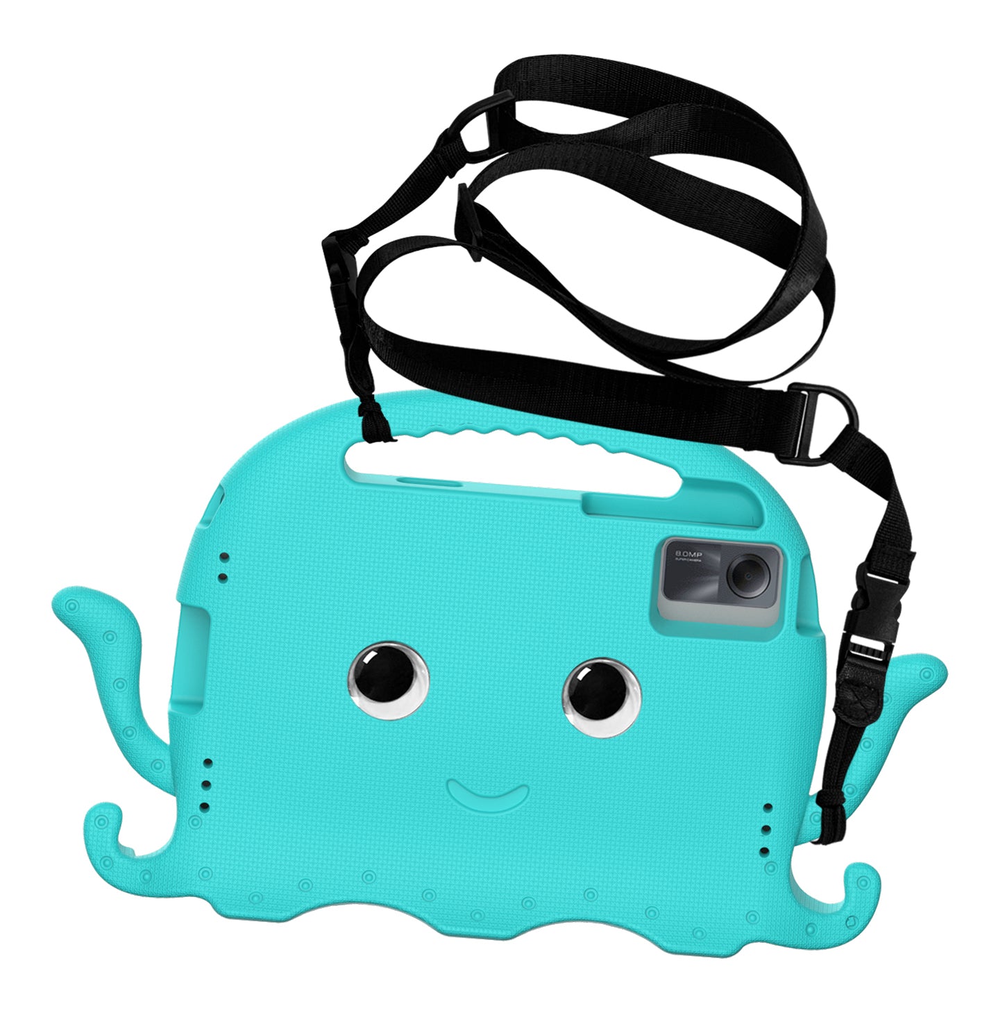 For Samsung Galaxy Tab A9+ / S7 / S8 / S9 / S9 FE / Redmi Pad SE / Xiaomi Pad 6 / Lenovo Tab M11 EVA Case Cartoon Octopus Tablet Cover - Baby Blue