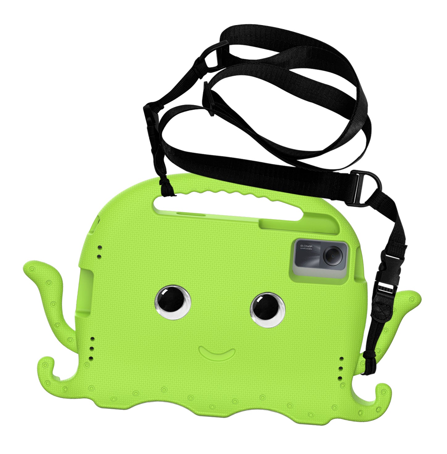 For Samsung Galaxy Tab A9+ / S7 / S8 / S9 / S9 FE / Redmi Pad SE / Xiaomi Pad 6 / Lenovo Tab M11 EVA Case Cartoon Octopus Tablet Cover - Green