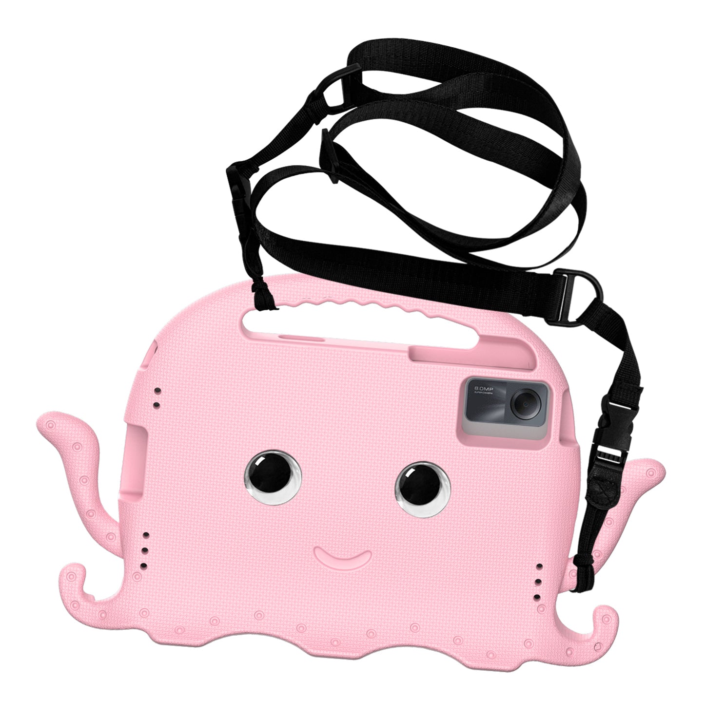 For Samsung Galaxy Tab A9+ / S7 / S8 / S9 / S9 FE / Redmi Pad SE / Xiaomi Pad 6 / Lenovo Tab M11 EVA Case Cartoon Octopus Tablet Cover - Pink