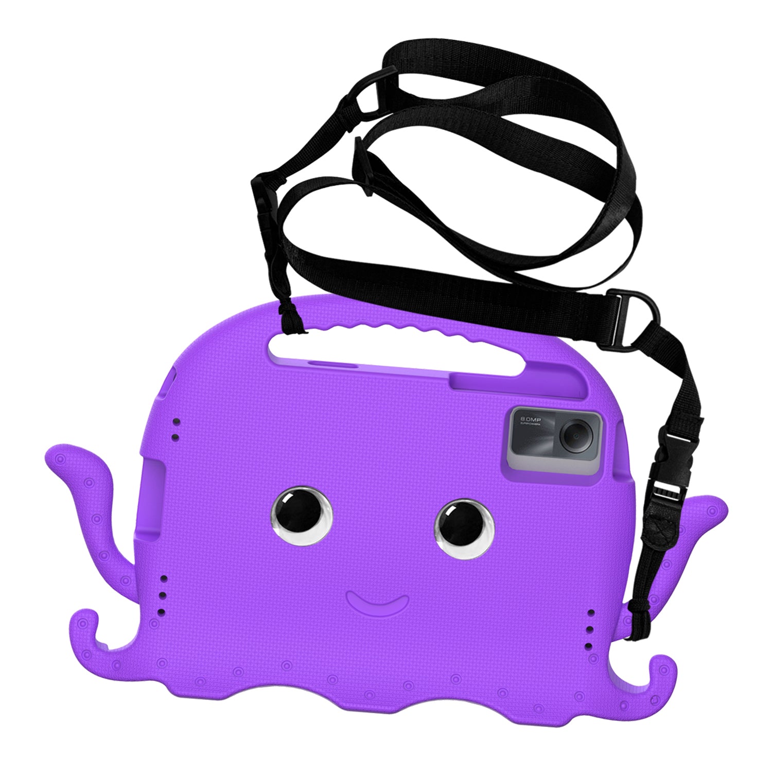 For Samsung Galaxy Tab A9+ / S7 / S8 / S9 / S9 FE / Redmi Pad SE / Xiaomi Pad 6 / Lenovo Tab M11 EVA Case Cartoon Octopus Tablet Cover - Purple