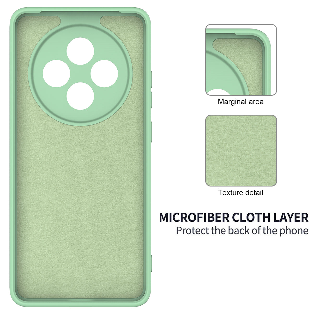 For Oppo F27 5G Case Liquid Silicone Anti-Scratch Phone Cover with Hand Strap - Green