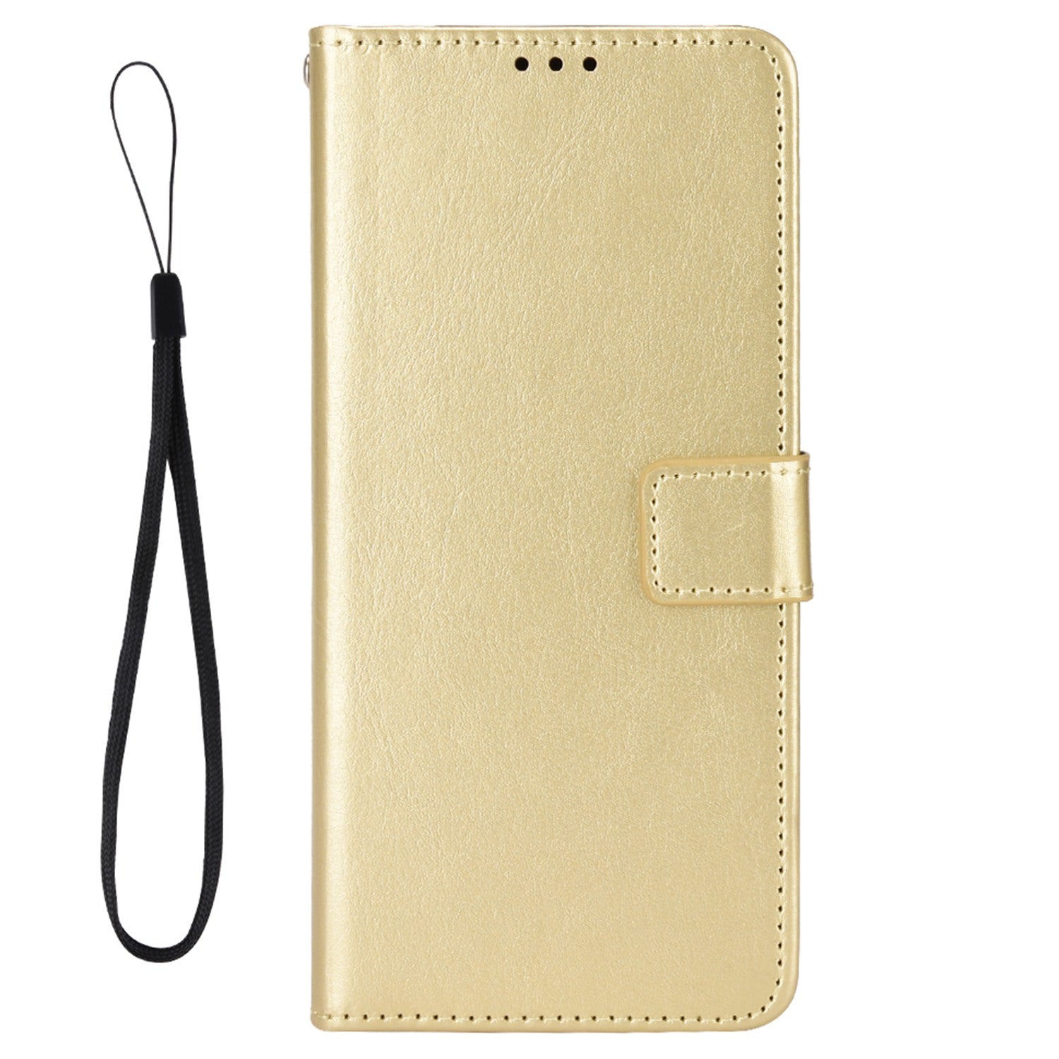 For vivo Y16 4G / Y02s 4G / Y35 5G / Y35m 5G / Y53t 5G / Y56 5G / iQOO Z7i / T2x (India) 5G Crazy Horse Texture PU Leather Anti-drop Anti-scratch Case Flip Stand Phone Wallet Cover - Gold