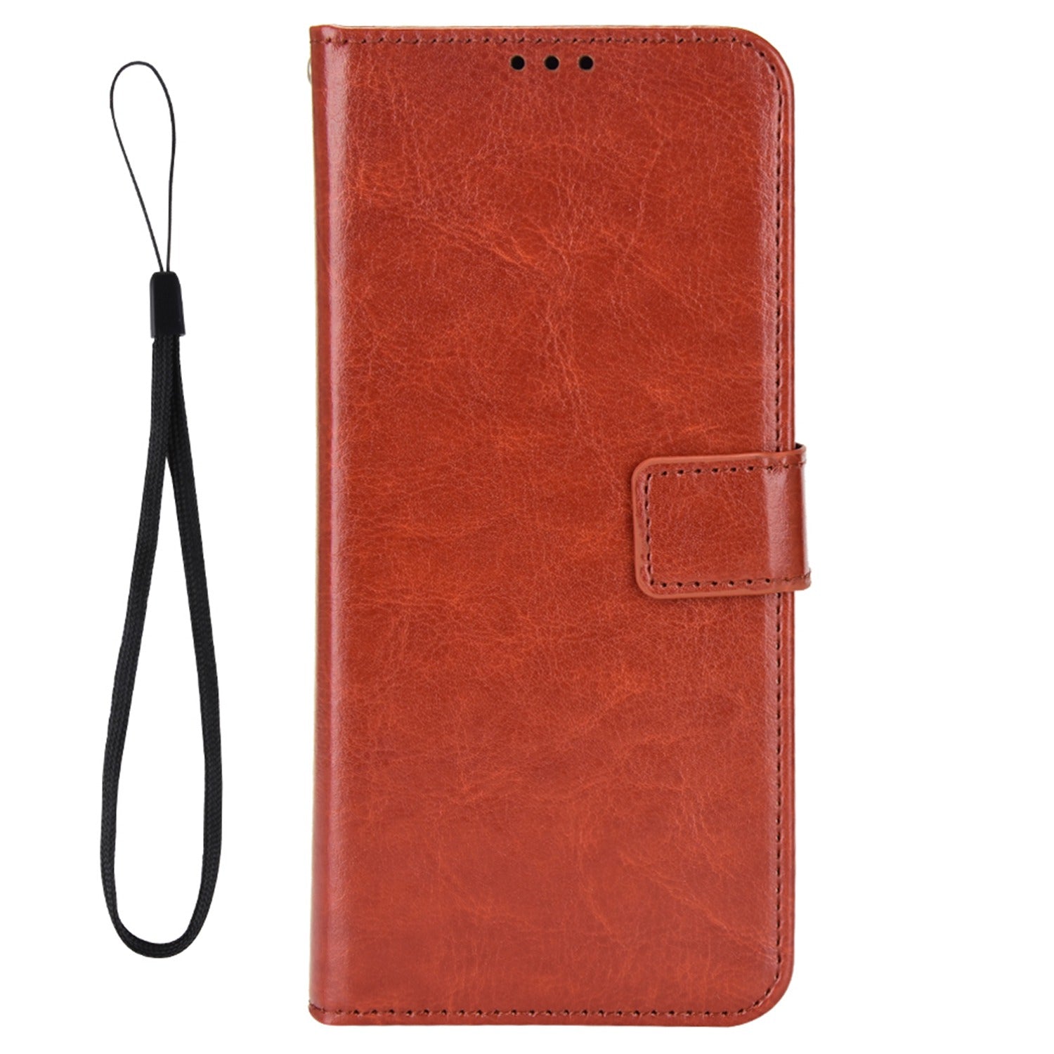 For vivo Y16 4G / Y02s 4G / Y35 5G / Y35m 5G / Y53t 5G / Y56 5G / iQOO Z7i / T2x (India) 5G Crazy Horse Texture PU Leather Anti-drop Anti-scratch Case Flip Stand Phone Wallet Cover - Brown