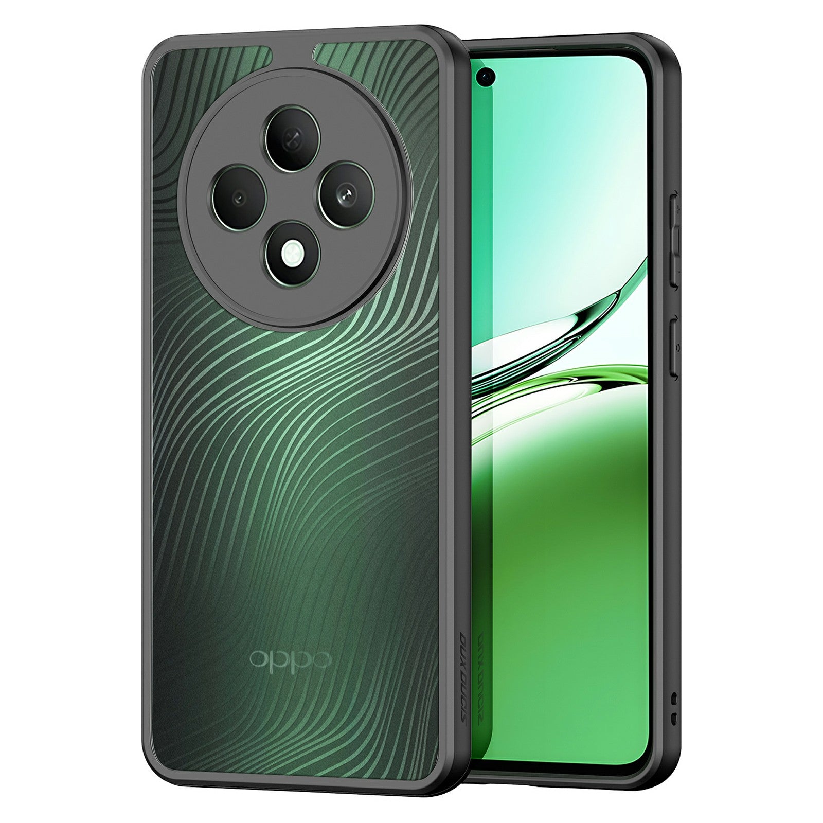 DUX DUCIS Aimo Series For Oppo Reno12 F 5G / 4G / F27 5G Case TPU+PC Matte Phone Cover (REACH Certification) - Black