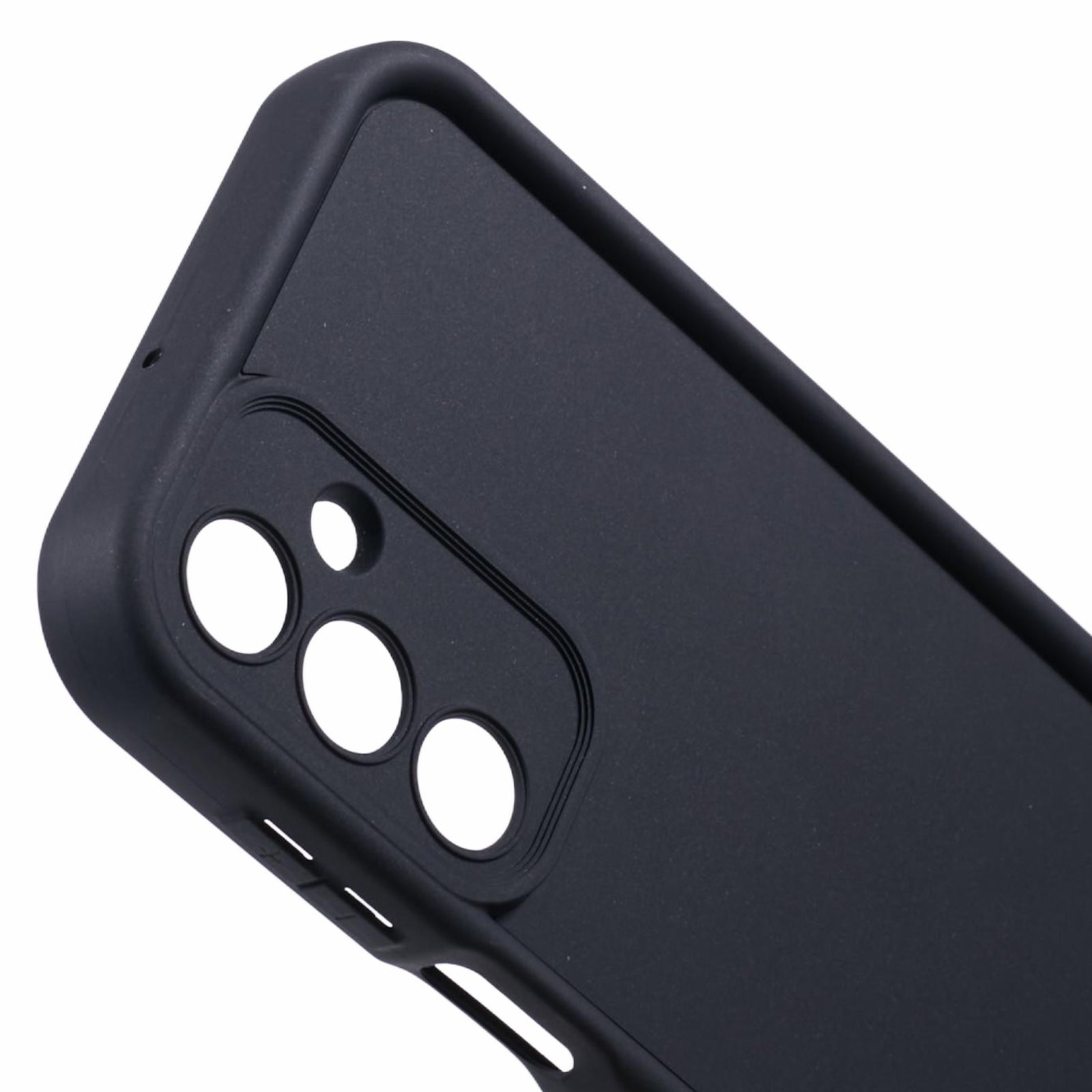 For Samsung Galaxy A16 5G / A16 4G Case Grooved Design TPU Anti-Slip Phone Cover - Black