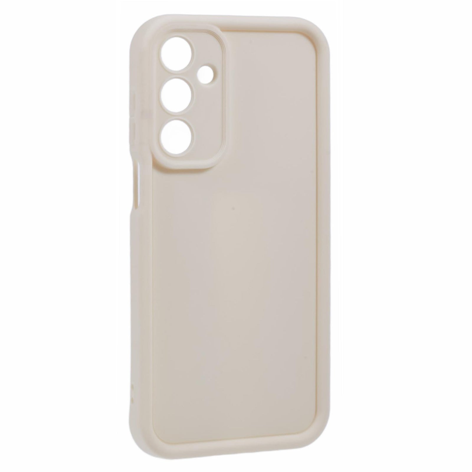 For Samsung Galaxy A16 5G / A16 4G Case Grooved Design TPU Anti-Slip Phone Cover - Beige