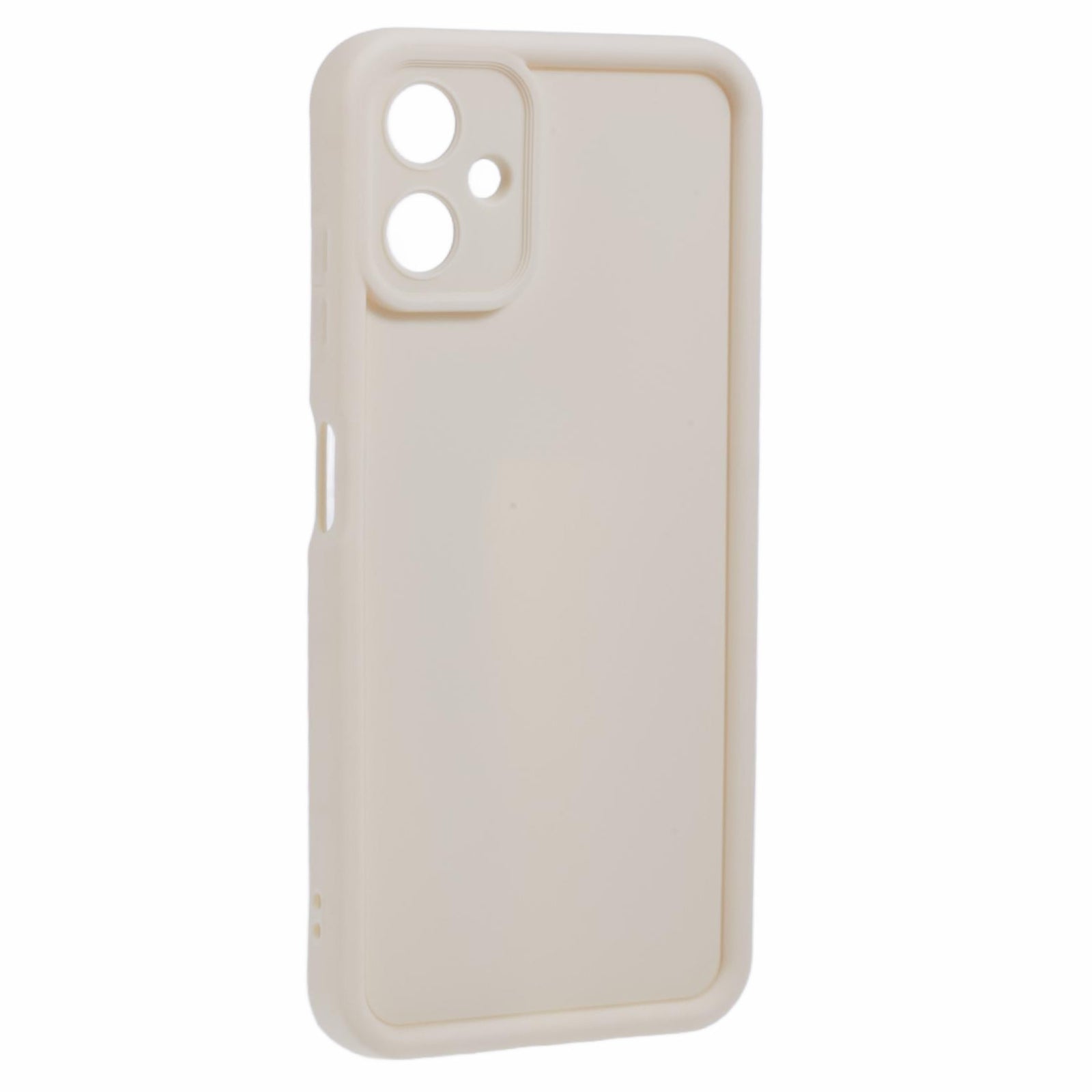 For Samsung Galaxy A06 Case Grooved Design TPU Anti-Slip Phone Cover - Beige