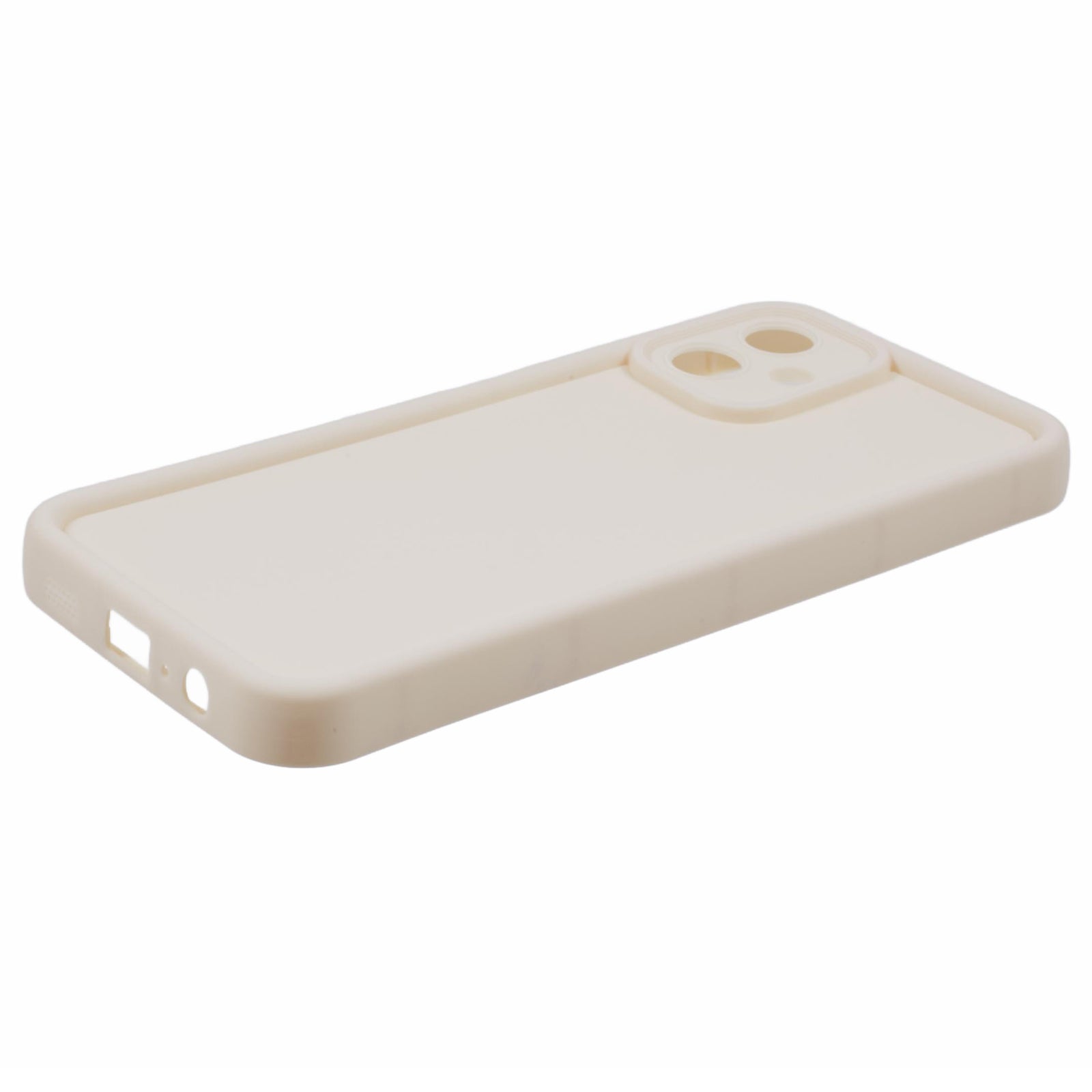 For Samsung Galaxy A06 Case Grooved Design TPU Anti-Slip Phone Cover - Beige