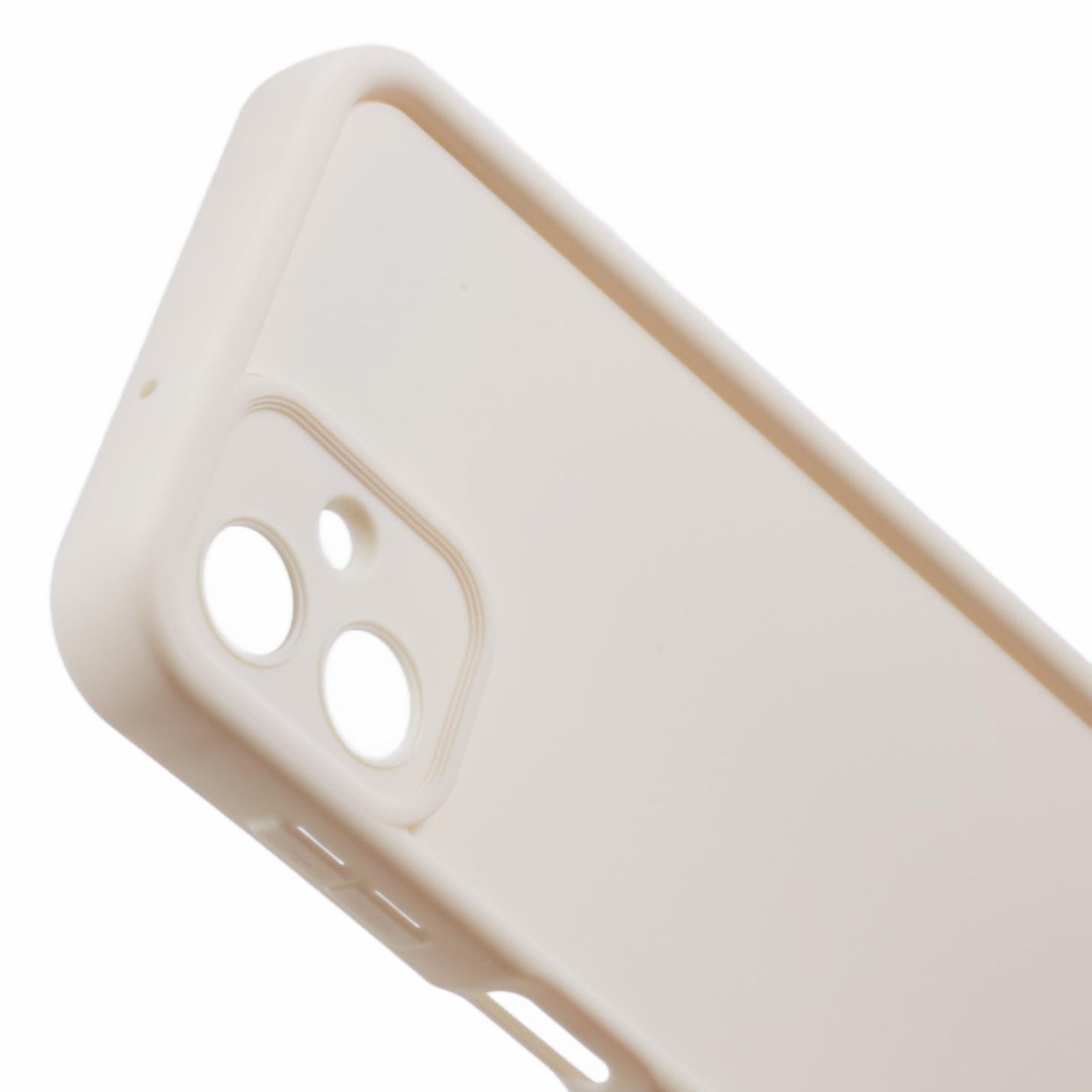 For Samsung Galaxy A06 Case Grooved Design TPU Anti-Slip Phone Cover - Beige