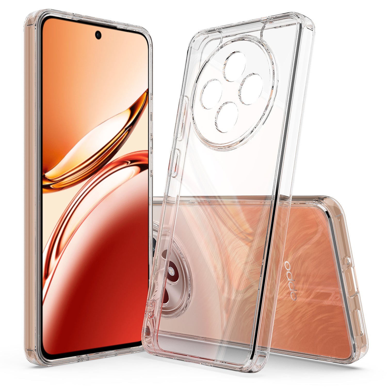 Clear Phone Case For Oppo Reno12 F 5G  /  4G  /  Reno12 FS 5G  /  F27 5G TPU+Acrylic Shockproof Phone Back Cover