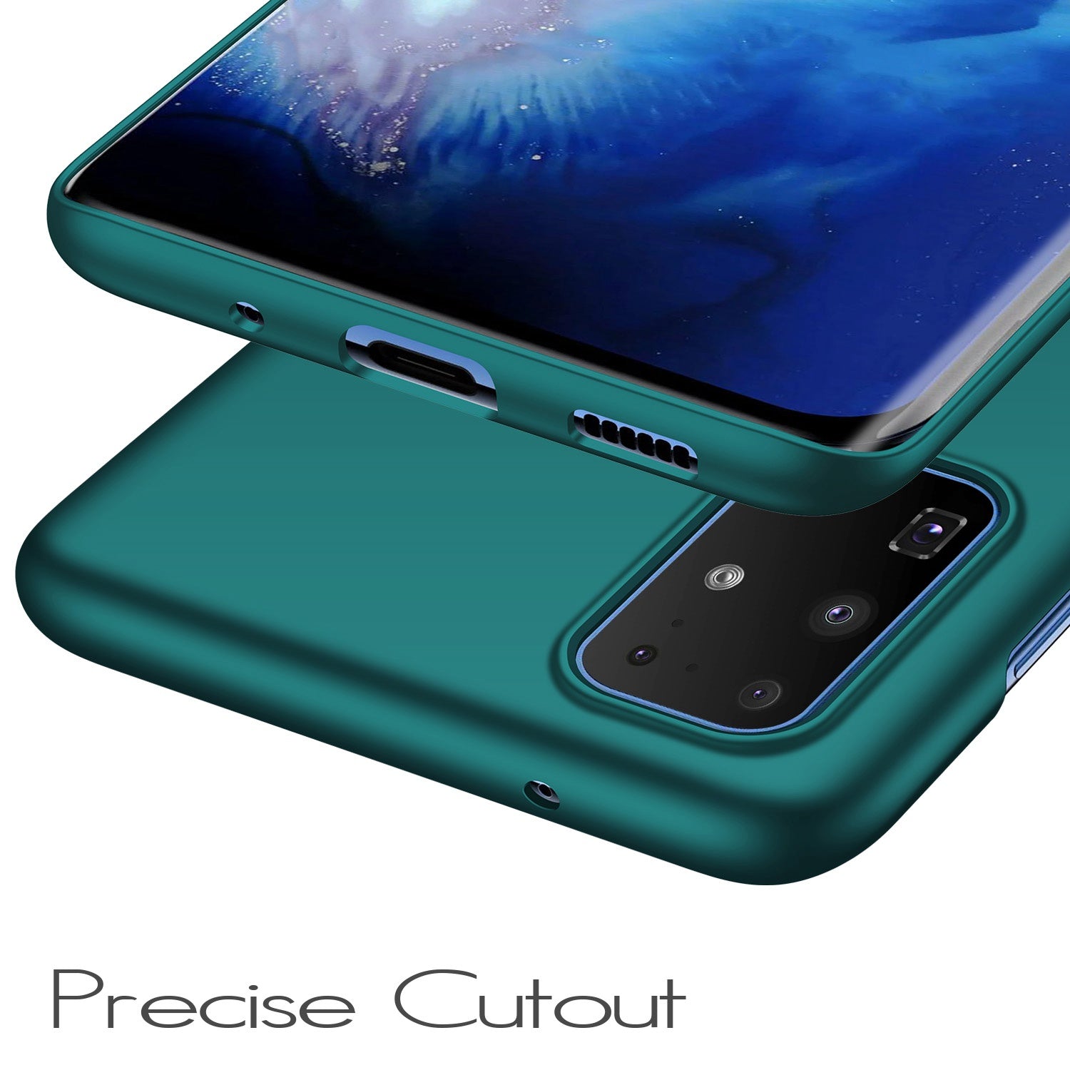 For Samsung Galaxy S20 5G / 4G PC Protective Phone Case Anti-scratch Solid Color Cell Phone Back Cover - Green