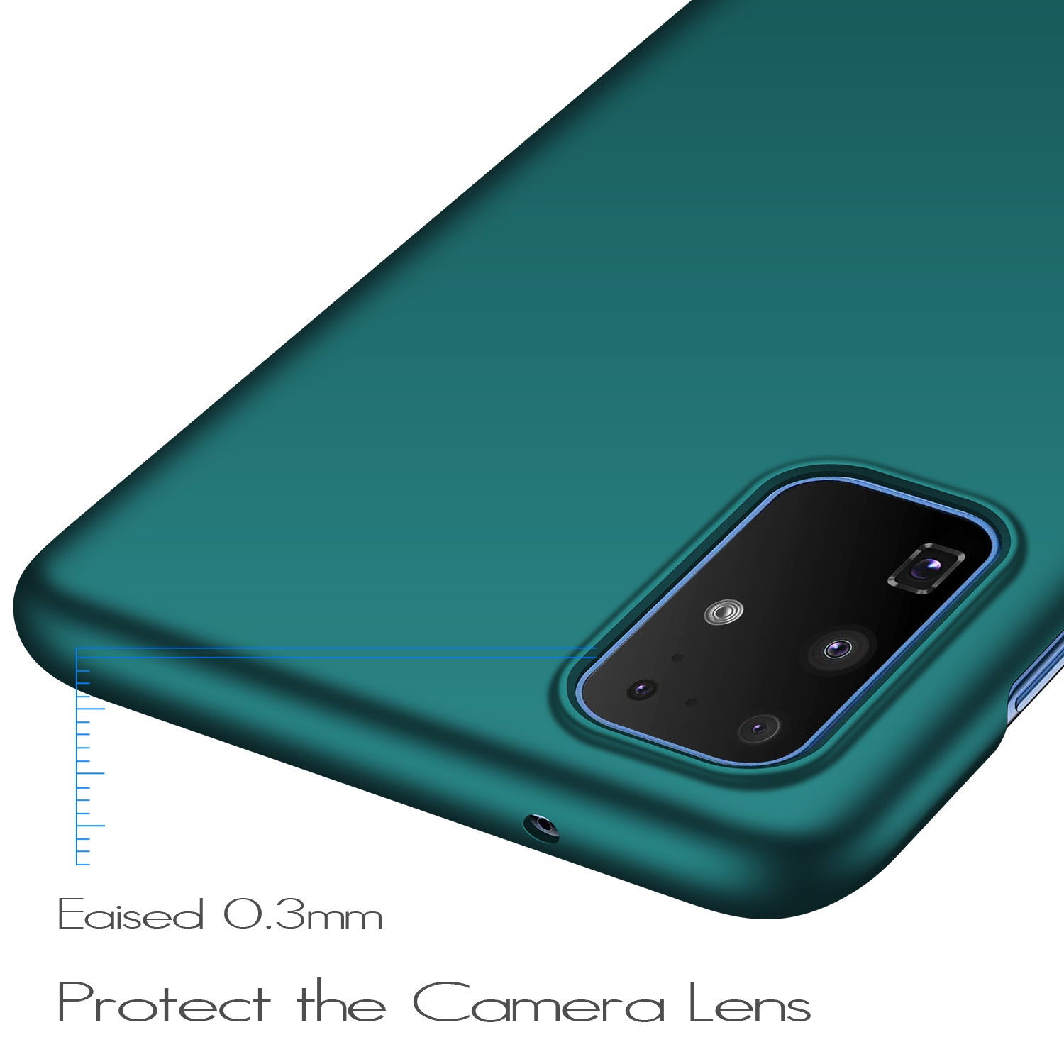 For Samsung Galaxy S20 5G / 4G PC Protective Phone Case Anti-scratch Solid Color Cell Phone Back Cover - Green