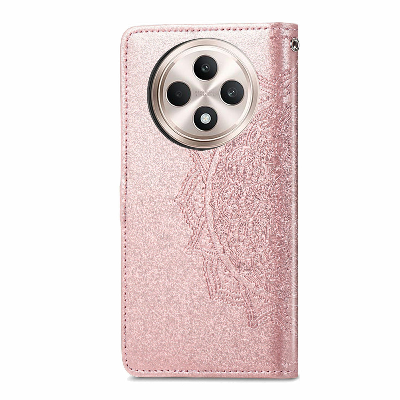 For Oppo F27 5G Wallet Case Mandala Flower Leather Phone Cover Stand View - Rose Gold