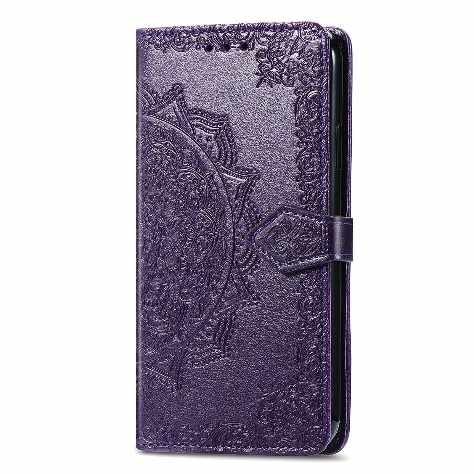 For Oppo F27 5G Wallet Case Mandala Flower Leather Phone Cover Stand View - Purple