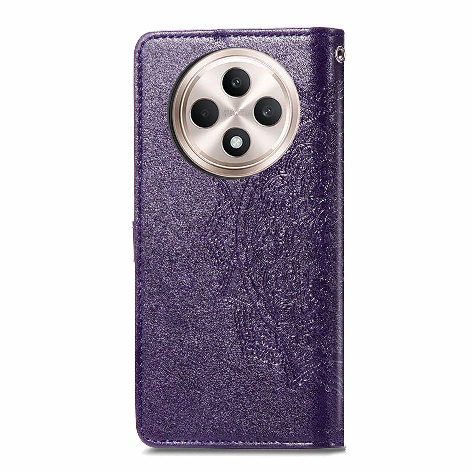 For Oppo F27 5G Wallet Case Mandala Flower Leather Phone Cover Stand View - Purple