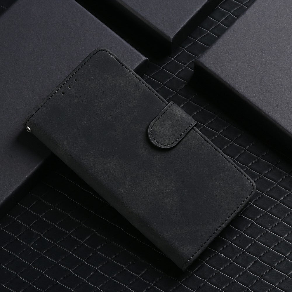 For Xiaomi 15 Leather Case Skin-Feel Anti-Drop Wallet Flip Phone Cover - Black