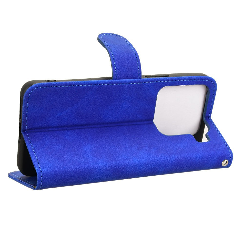 For Xiaomi 15 Leather Case Skin-Feel Anti-Drop Wallet Flip Phone Cover - Blue