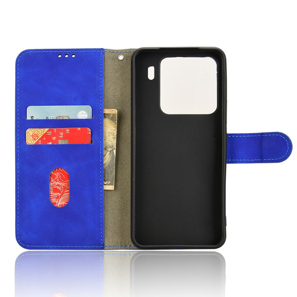 For Xiaomi 15 Leather Case Skin-Feel Anti-Drop Wallet Flip Phone Cover - Blue