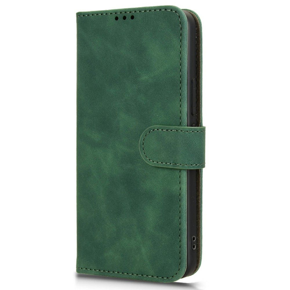 For Xiaomi 15 Leather Case Skin-Feel Anti-Drop Wallet Flip Phone Cover - Green