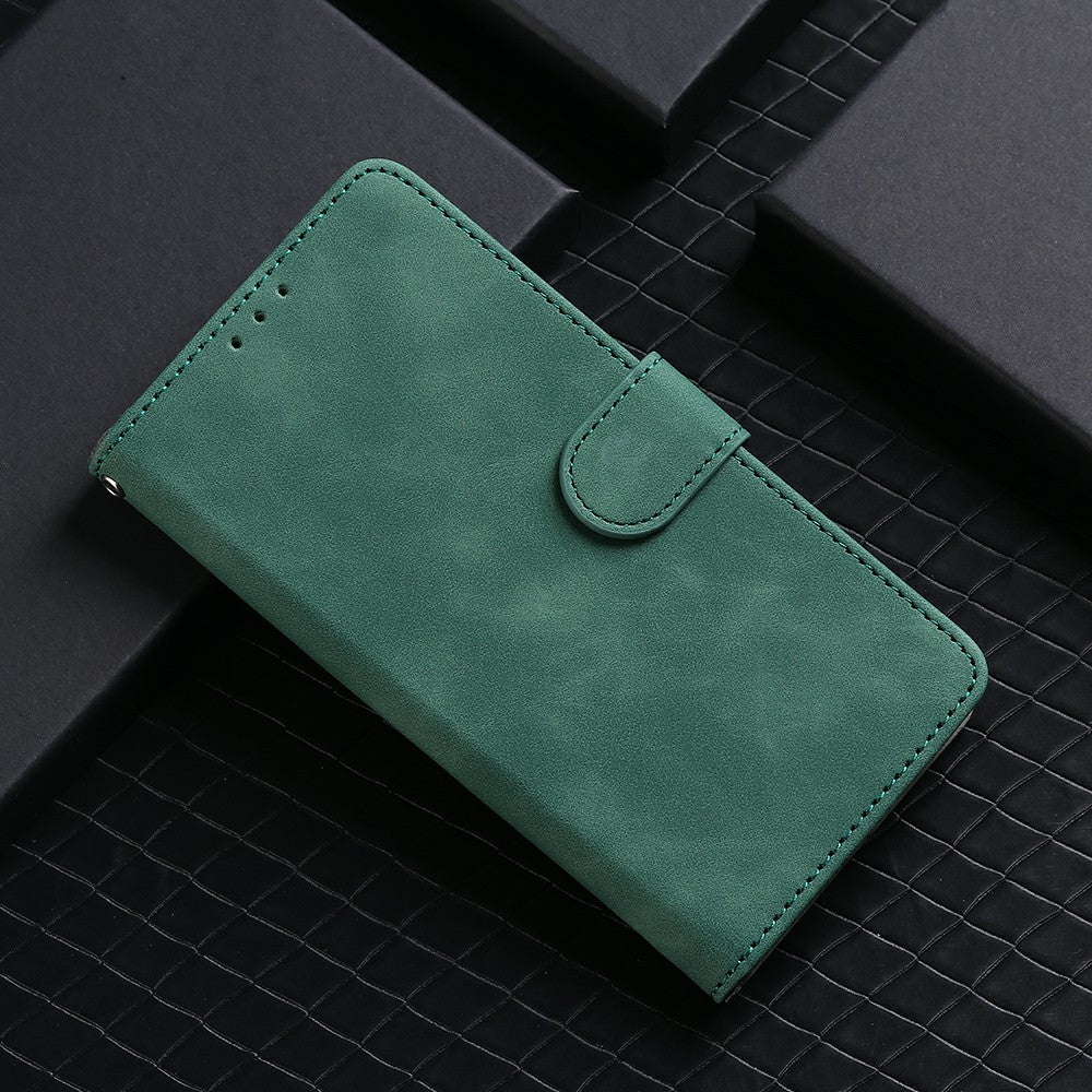 For Xiaomi 15 Leather Case Skin-Feel Anti-Drop Wallet Flip Phone Cover - Green