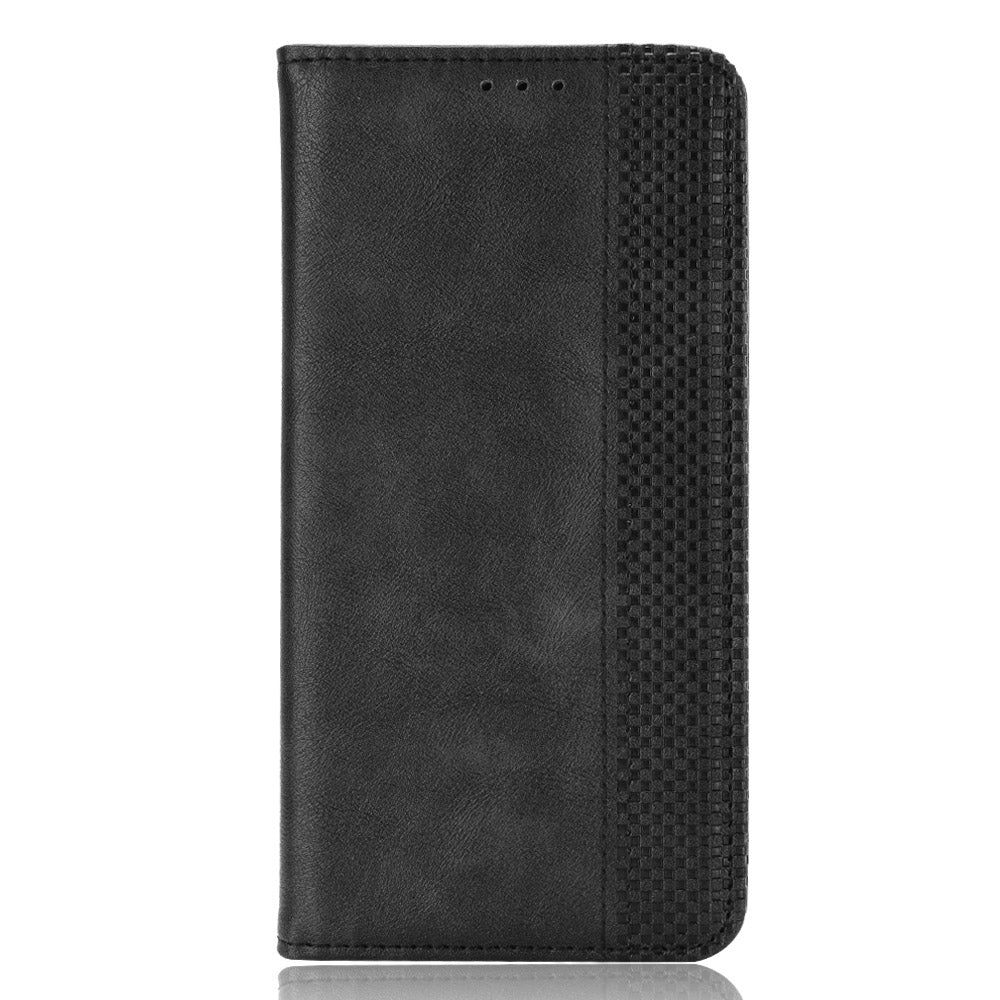 For Xiaomi 15 Pro Leather Case Wallet Stand Retro Texture Phone Cover - Black