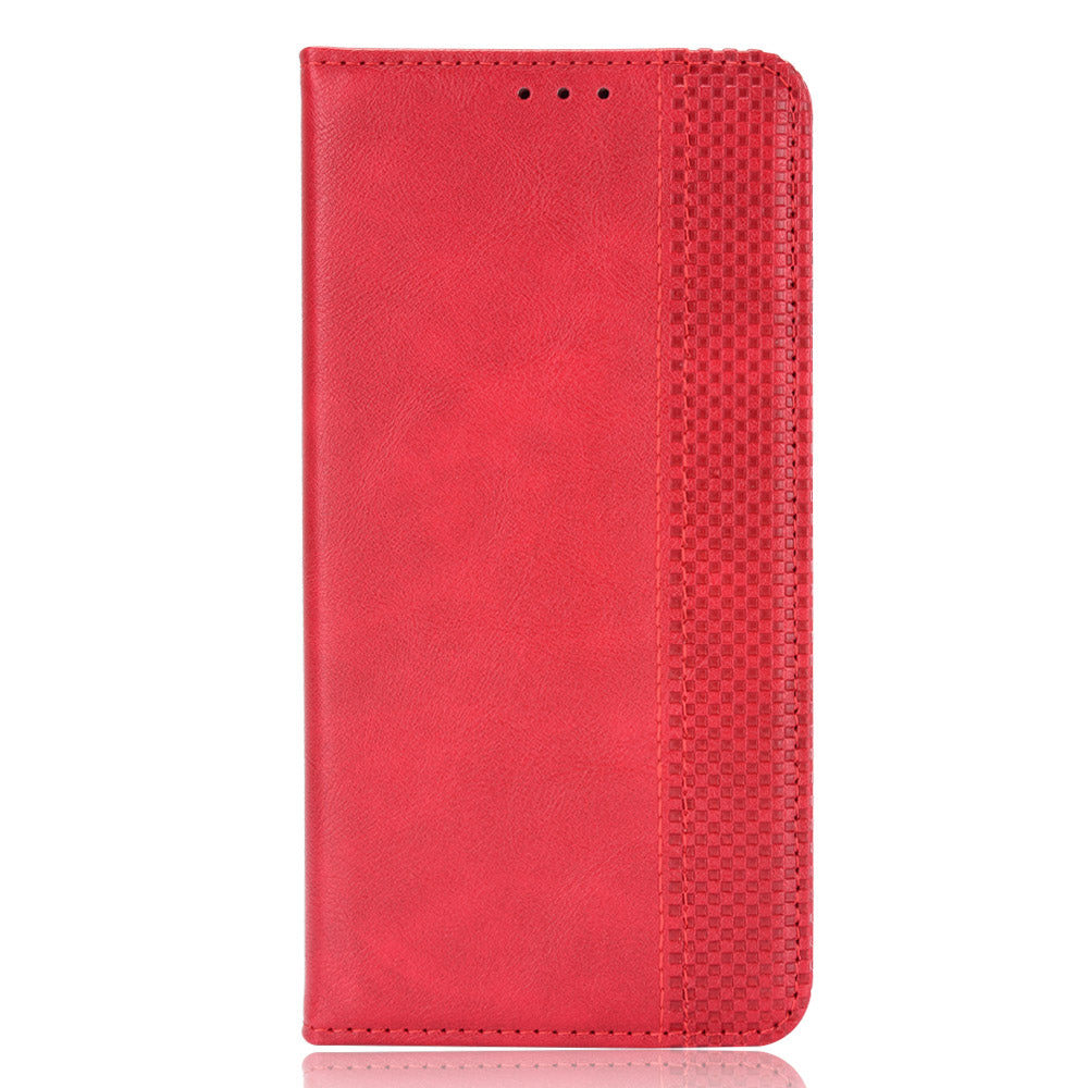 For Xiaomi 15 Pro Leather Case Wallet Stand Retro Texture Phone Cover - Red