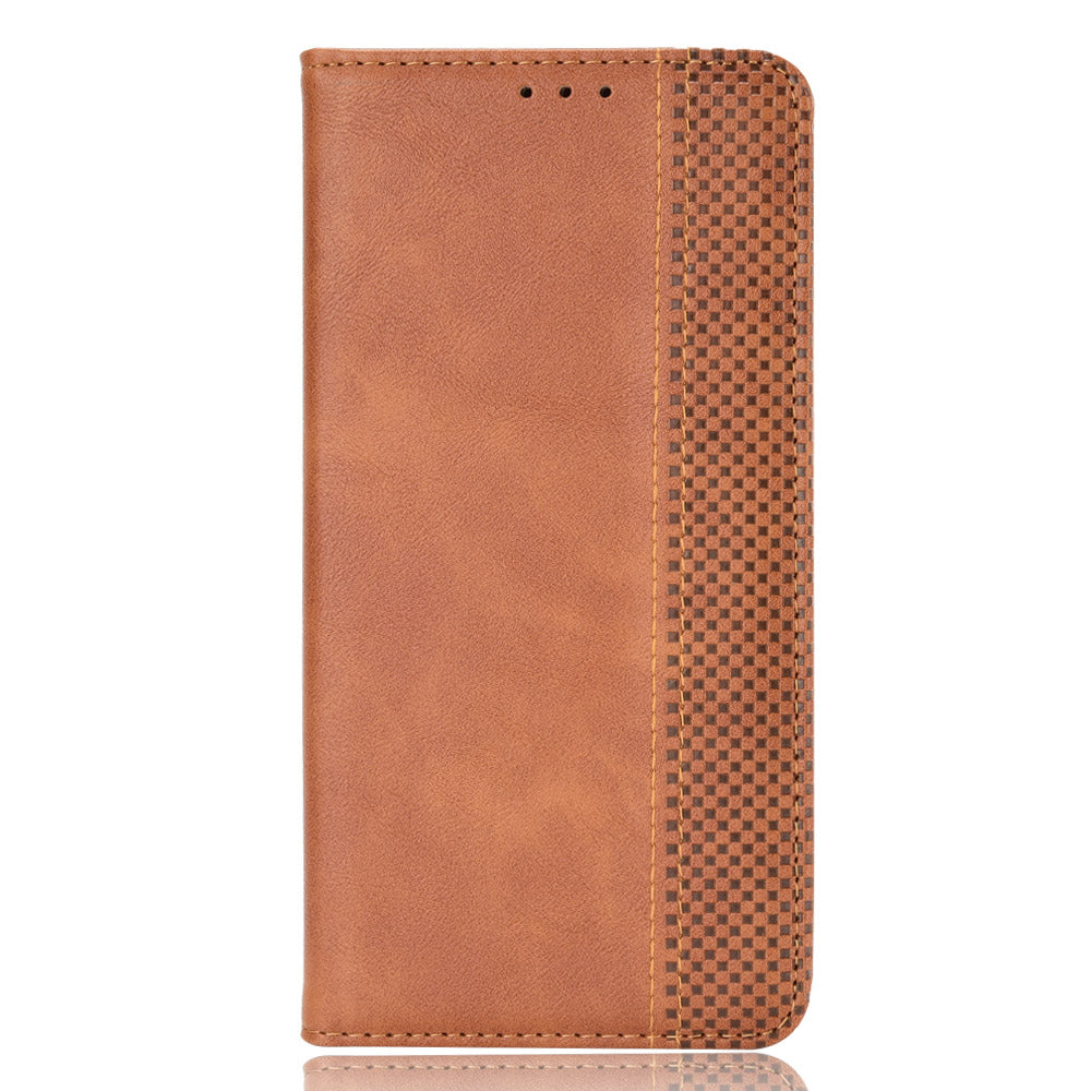 For Xiaomi 15 Pro Leather Case Wallet Stand Retro Texture Phone Cover - Brown