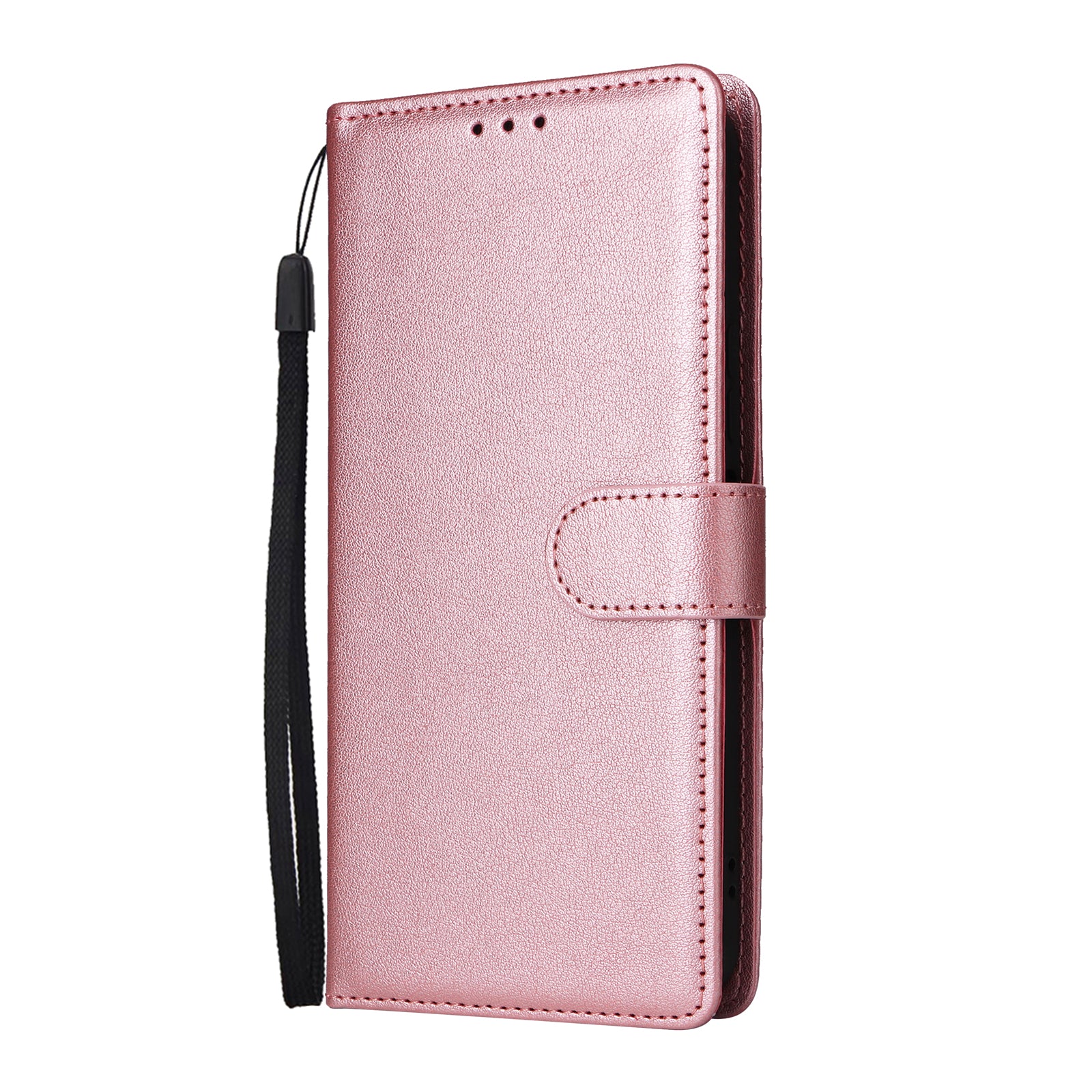 For vivo Y02s 4G / Y56 5G / Y16 4G Case Wallet Stand View PU Leather Phone Cover - Rose Gold