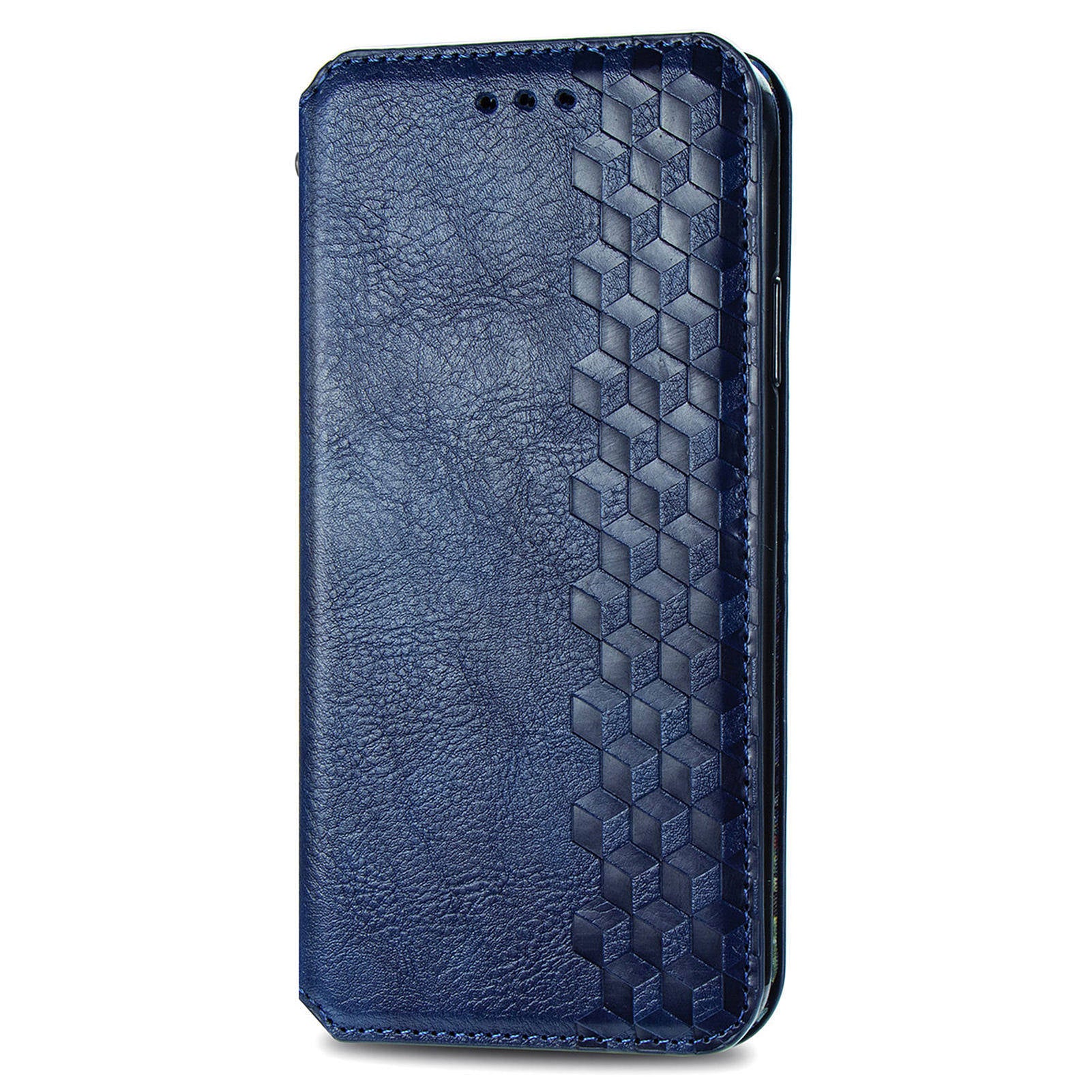 For Oppo F27 5G Case Rhombus Imprint PU Leather Wallet Phone Cover - Blue