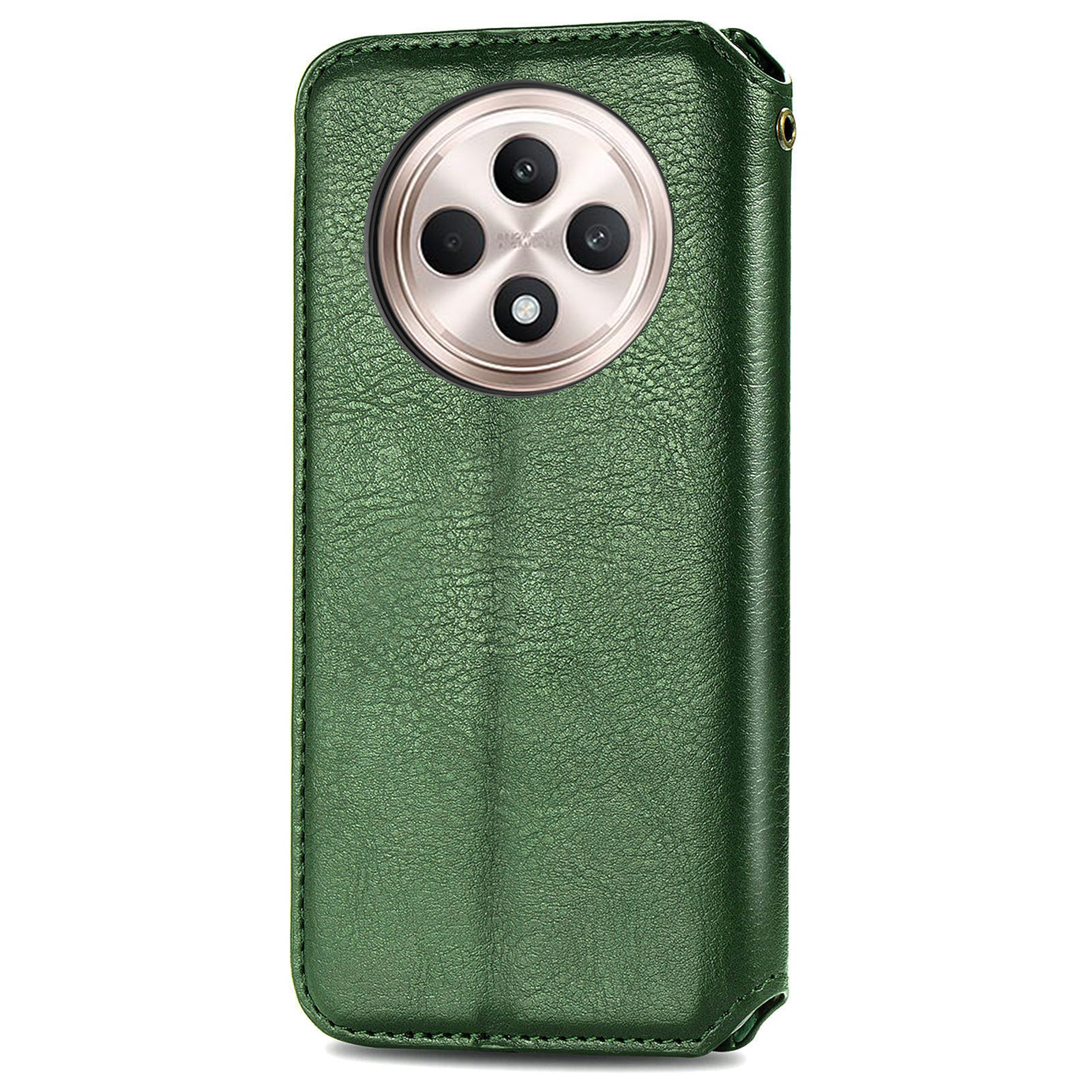 For Oppo F27 5G Case Rhombus Imprint PU Leather Wallet Phone Cover - Green