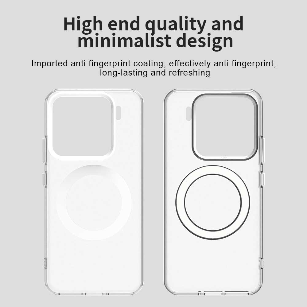 For Xiaomi 15 Case Compatible with MagSafe PC+TPU+PET Anti-Drop Phone Cover - White