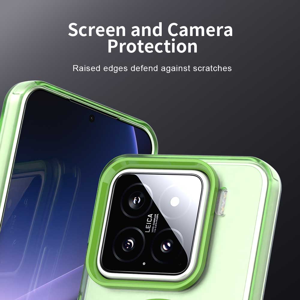 For Xiaomi 15 Pro Case Compatible with MagSafe PC+TPU+PET Anti-Drop Phone Cover - Green