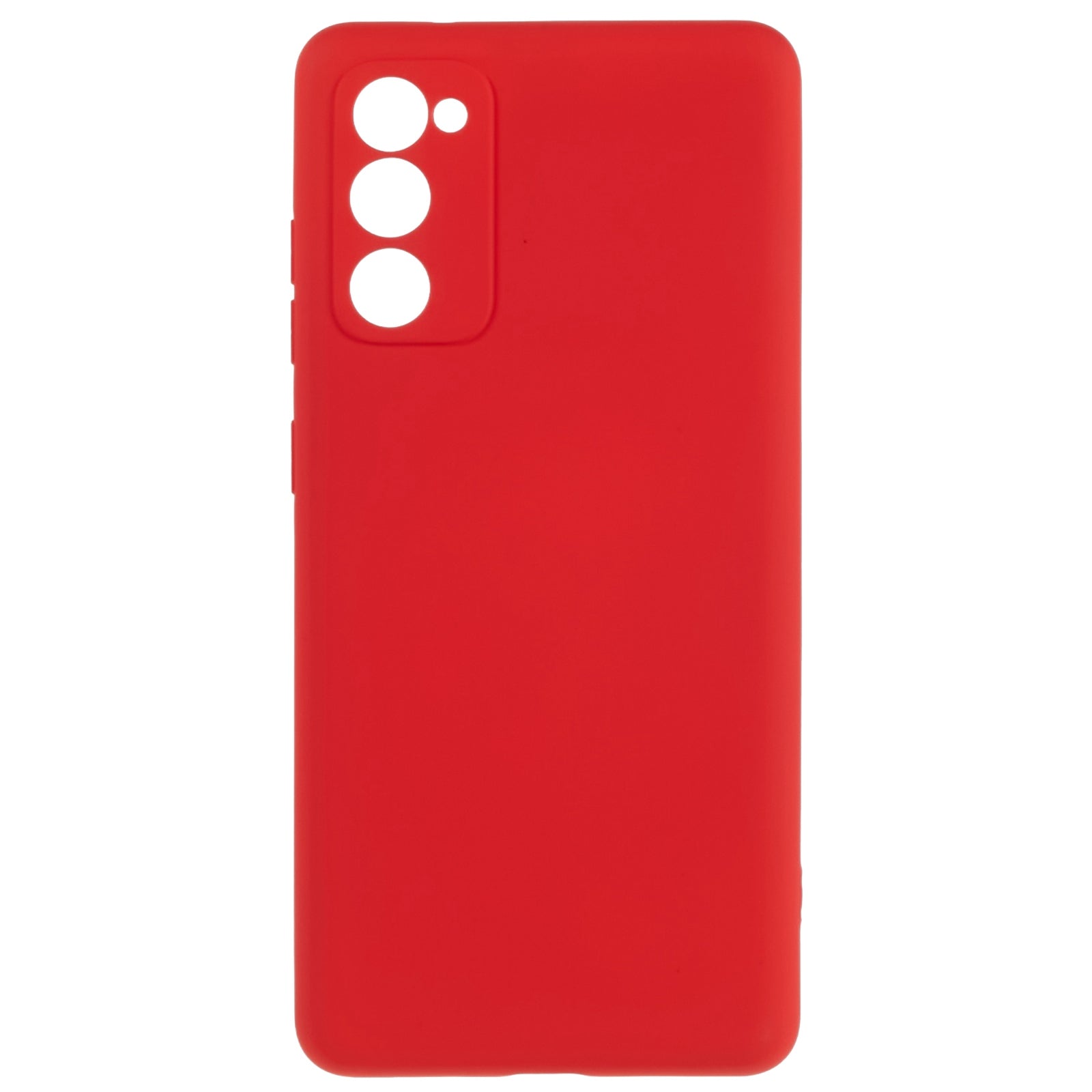 For Samsung Galaxy S20 FE 4G / FE 5G / S20 Lite / S20 FE 2022 TPU Phone Case Liquid Silicone Texture 2.0mm Thick Anti-Scratch Cover - Red