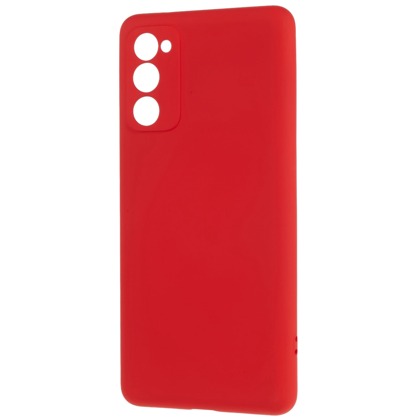 For Samsung Galaxy S20 FE 4G / FE 5G / S20 Lite / S20 FE 2022 TPU Phone Case Liquid Silicone Texture 2.0mm Thick Anti-Scratch Cover - Red