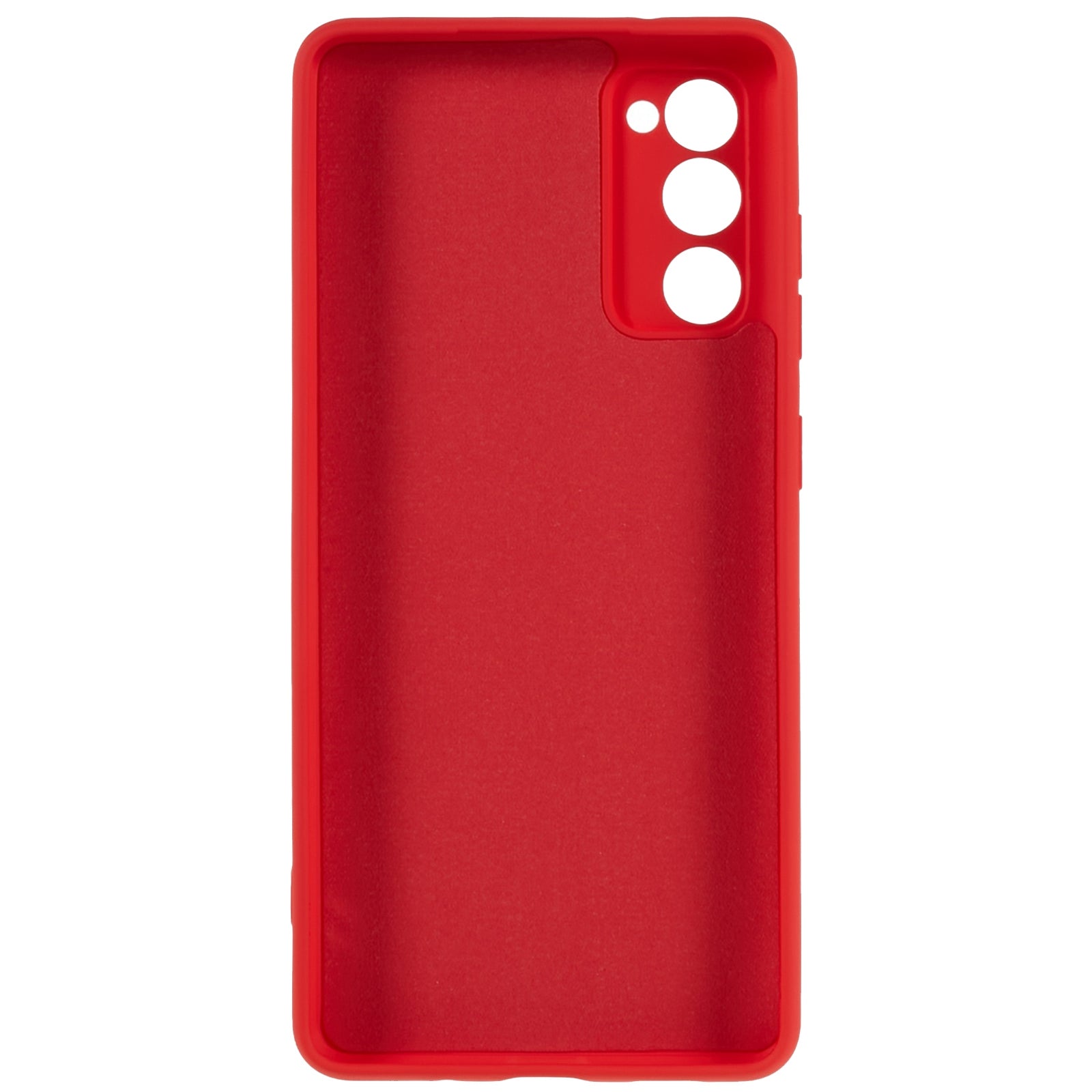 For Samsung Galaxy S20 FE 4G / FE 5G / S20 Lite / S20 FE 2022 TPU Phone Case Liquid Silicone Texture 2.0mm Thick Anti-Scratch Cover - Red