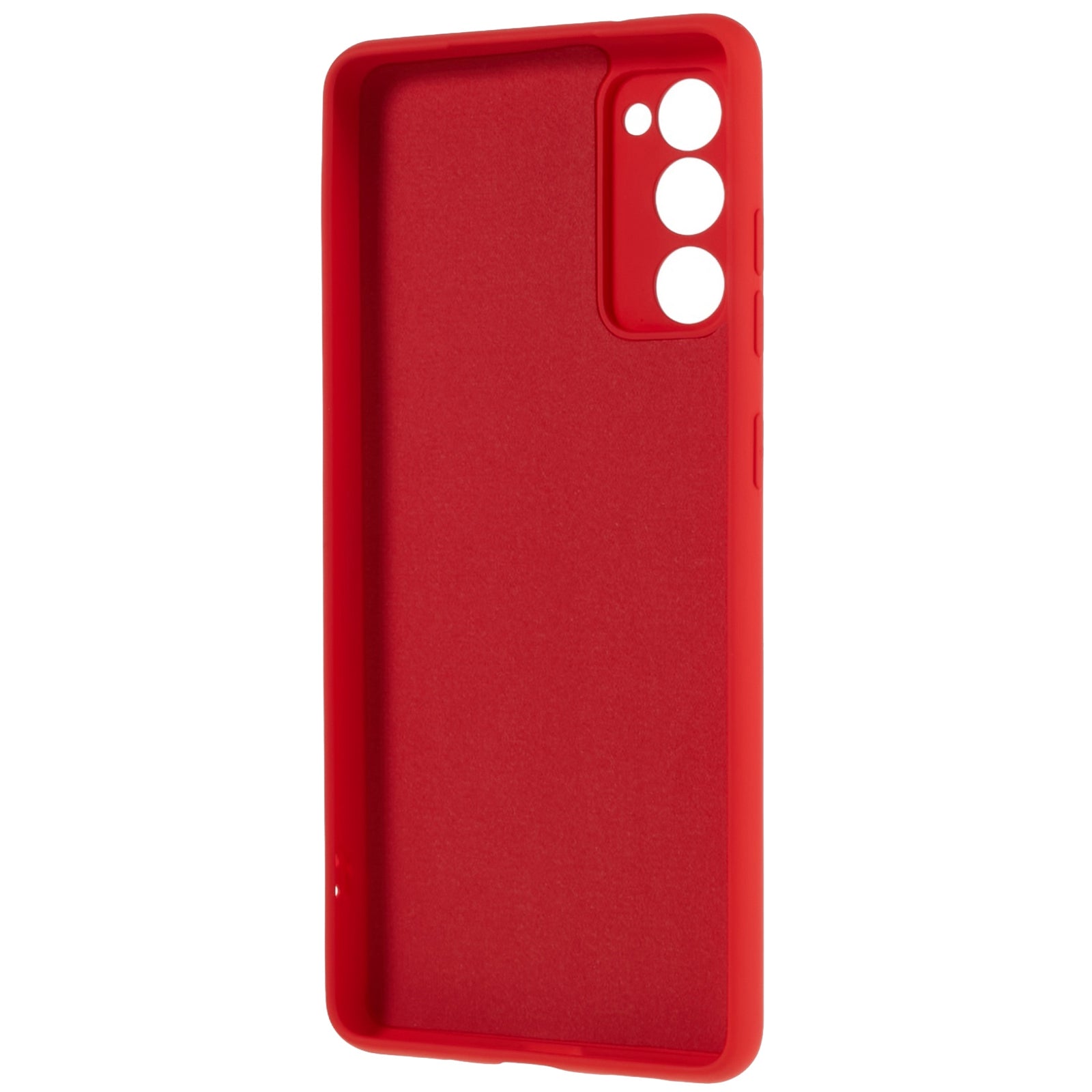 For Samsung Galaxy S20 FE 4G / FE 5G / S20 Lite / S20 FE 2022 TPU Phone Case Liquid Silicone Texture 2.0mm Thick Anti-Scratch Cover - Red