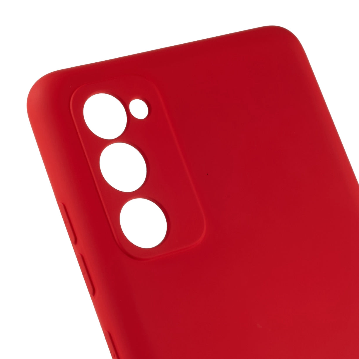 For Samsung Galaxy S20 FE 4G / FE 5G / S20 Lite / S20 FE 2022 TPU Phone Case Liquid Silicone Texture 2.0mm Thick Anti-Scratch Cover - Red