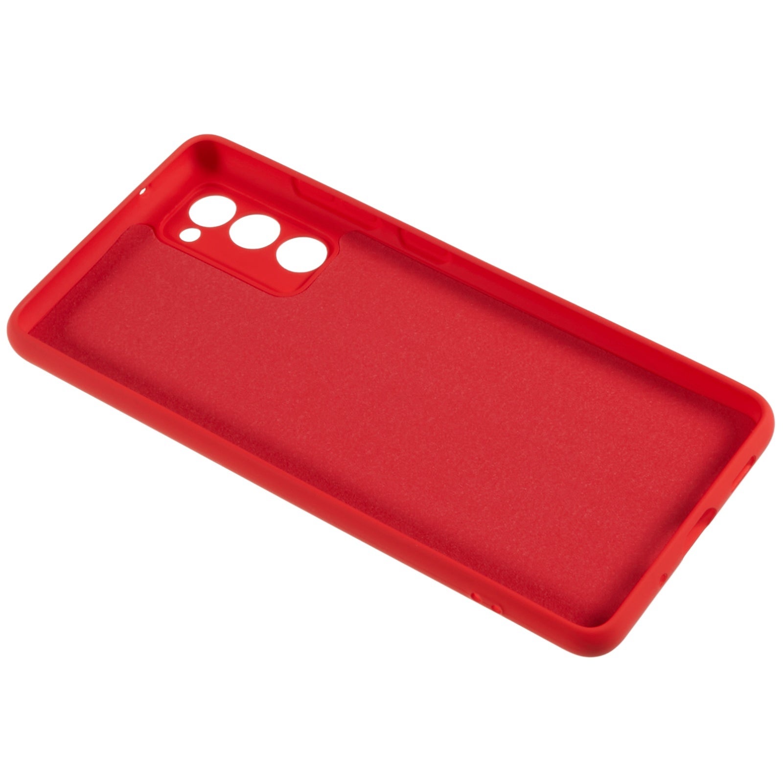 For Samsung Galaxy S20 FE 4G / FE 5G / S20 Lite / S20 FE 2022 TPU Phone Case Liquid Silicone Texture 2.0mm Thick Anti-Scratch Cover - Red