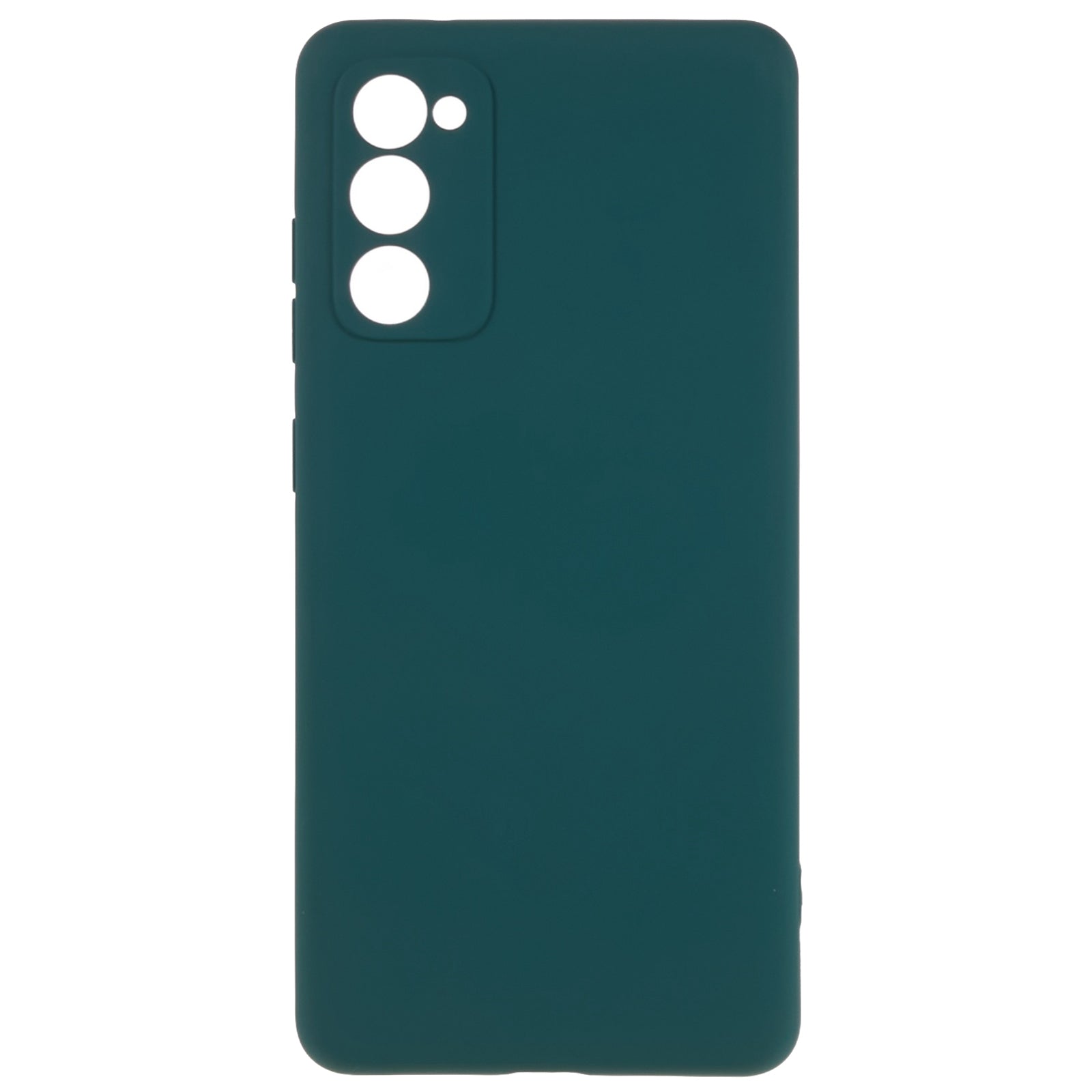 For Samsung Galaxy S20 FE 4G / FE 5G / S20 Lite / S20 FE 2022 TPU Phone Case Liquid Silicone Texture 2.0mm Thick Anti-Scratch Cover - Midnight Green