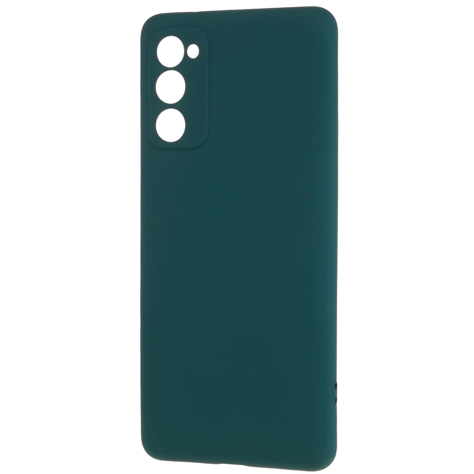 For Samsung Galaxy S20 FE 4G / FE 5G / S20 Lite / S20 FE 2022 TPU Phone Case Liquid Silicone Texture 2.0mm Thick Anti-Scratch Cover - Midnight Green