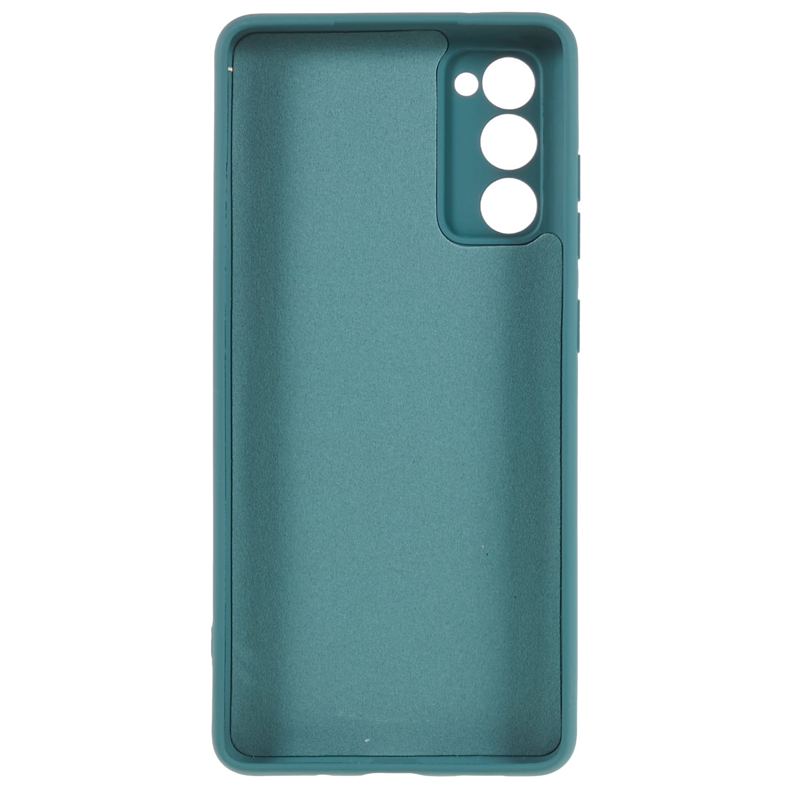 For Samsung Galaxy S20 FE 4G / FE 5G / S20 Lite / S20 FE 2022 TPU Phone Case Liquid Silicone Texture 2.0mm Thick Anti-Scratch Cover - Midnight Green