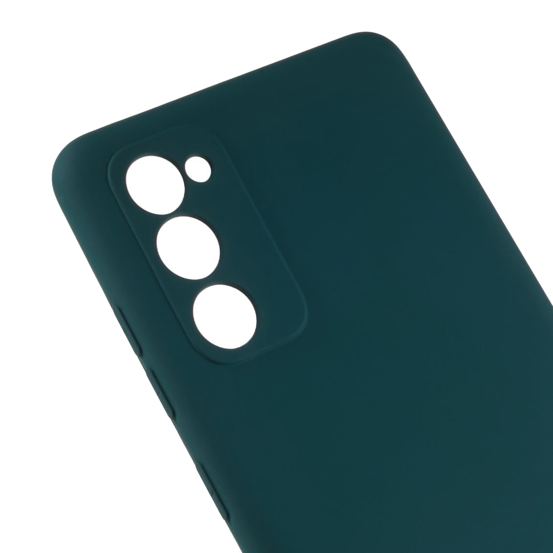 For Samsung Galaxy S20 FE 4G / FE 5G / S20 Lite / S20 FE 2022 TPU Phone Case Liquid Silicone Texture 2.0mm Thick Anti-Scratch Cover - Midnight Green