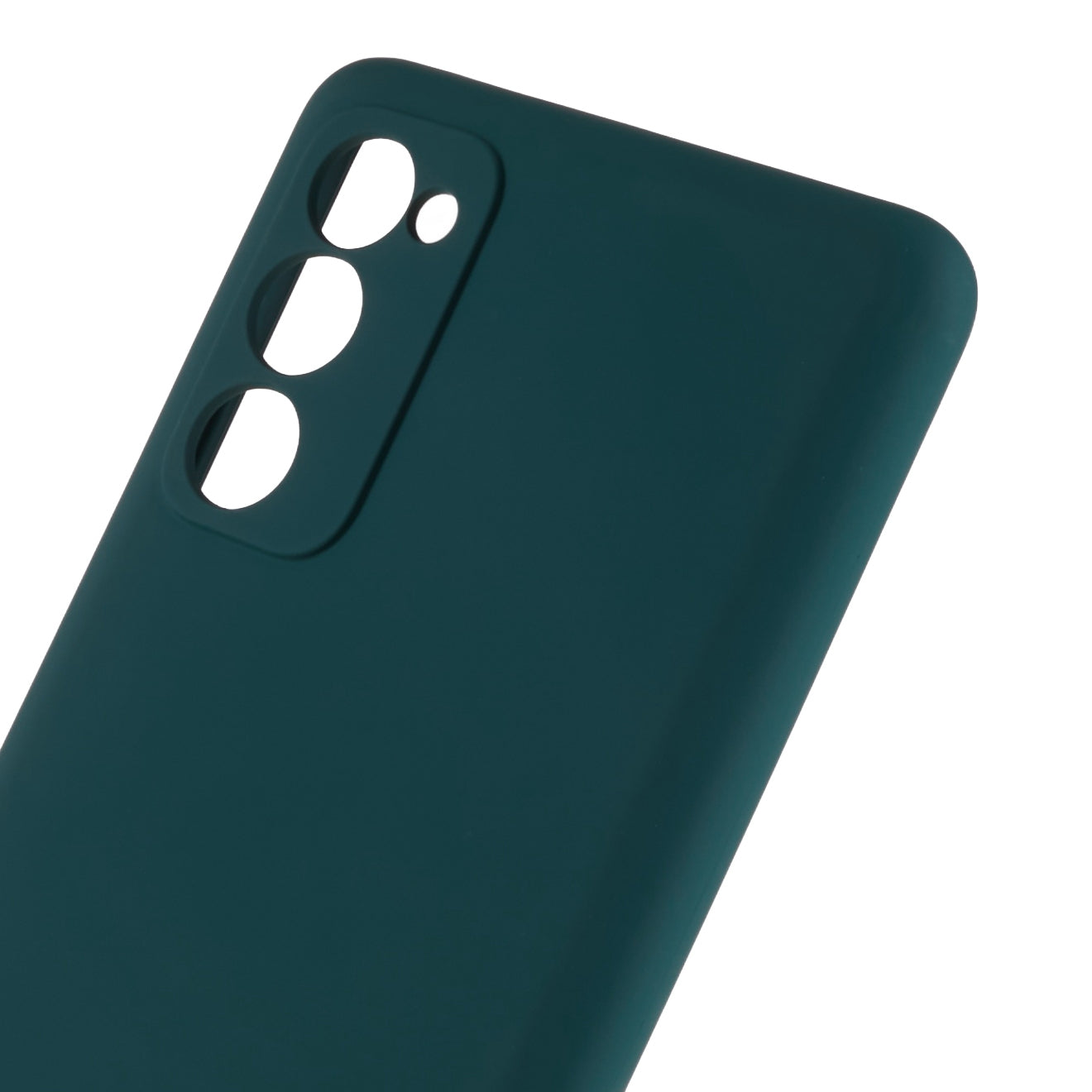 For Samsung Galaxy S20 FE 4G / FE 5G / S20 Lite / S20 FE 2022 TPU Phone Case Liquid Silicone Texture 2.0mm Thick Anti-Scratch Cover - Midnight Green