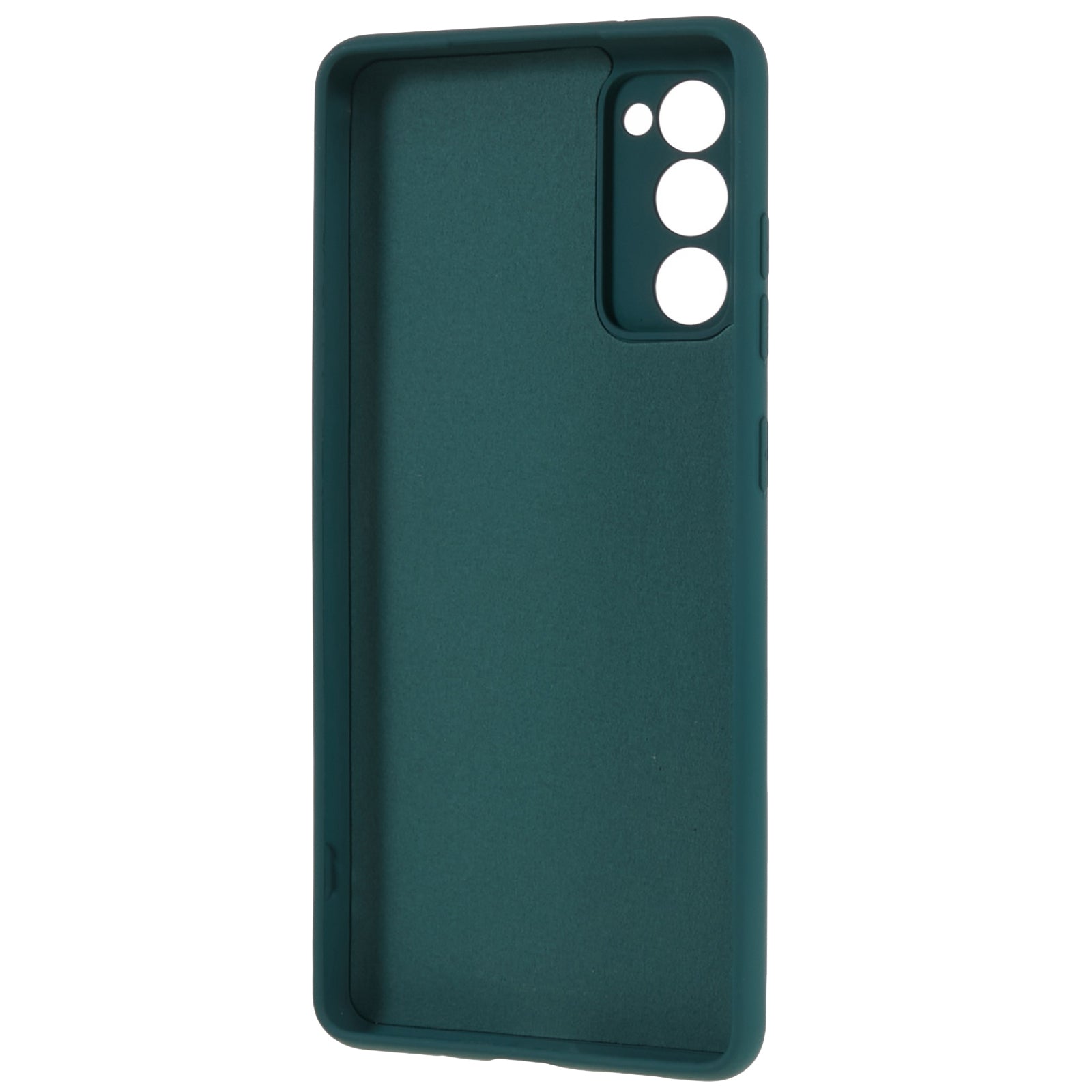 For Samsung Galaxy S20 FE 4G / FE 5G / S20 Lite / S20 FE 2022 TPU Phone Case Liquid Silicone Texture 2.0mm Thick Anti-Scratch Cover - Midnight Green