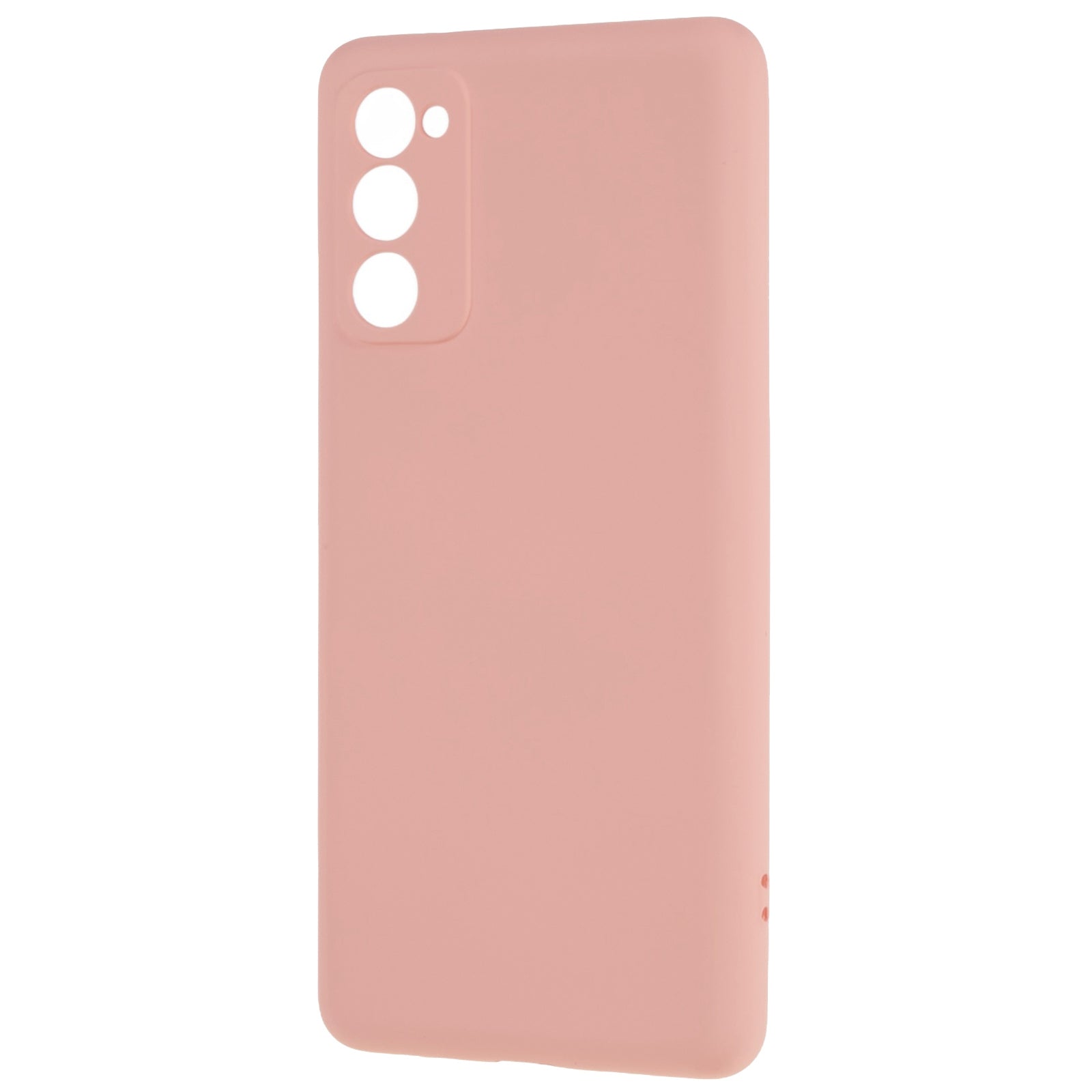 For Samsung Galaxy S20 FE 4G / FE 5G / S20 Lite / S20 FE 2022 TPU Phone Case Liquid Silicone Texture 2.0mm Thick Anti-Scratch Cover - Pink