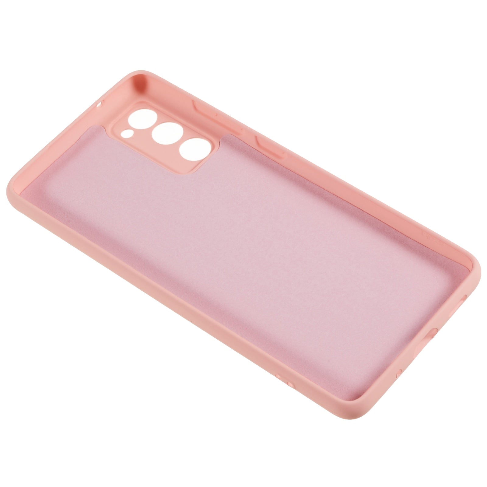 For Samsung Galaxy S20 FE 4G / FE 5G / S20 Lite / S20 FE 2022 TPU Phone Case Liquid Silicone Texture 2.0mm Thick Anti-Scratch Cover - Pink