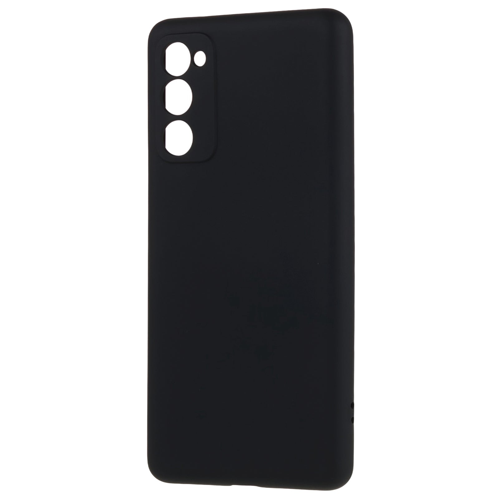 For Samsung Galaxy S20 FE 4G / FE 5G / S20 Lite / S20 FE 2022 TPU Phone Case Liquid Silicone Texture 2.0mm Thick Anti-Scratch Cover - Black