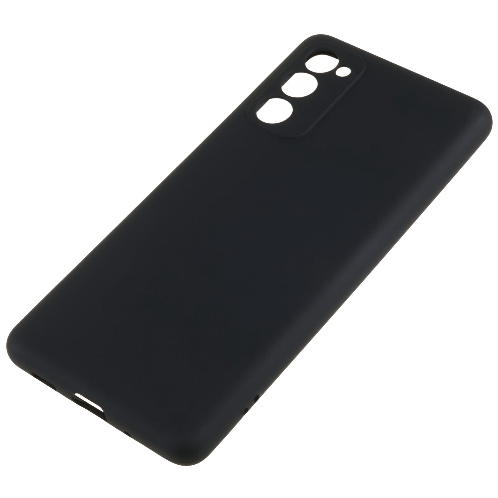 For Samsung Galaxy S20 FE 4G / FE 5G / S20 Lite / S20 FE 2022 TPU Phone Case Liquid Silicone Texture 2.0mm Thick Anti-Scratch Cover - Black